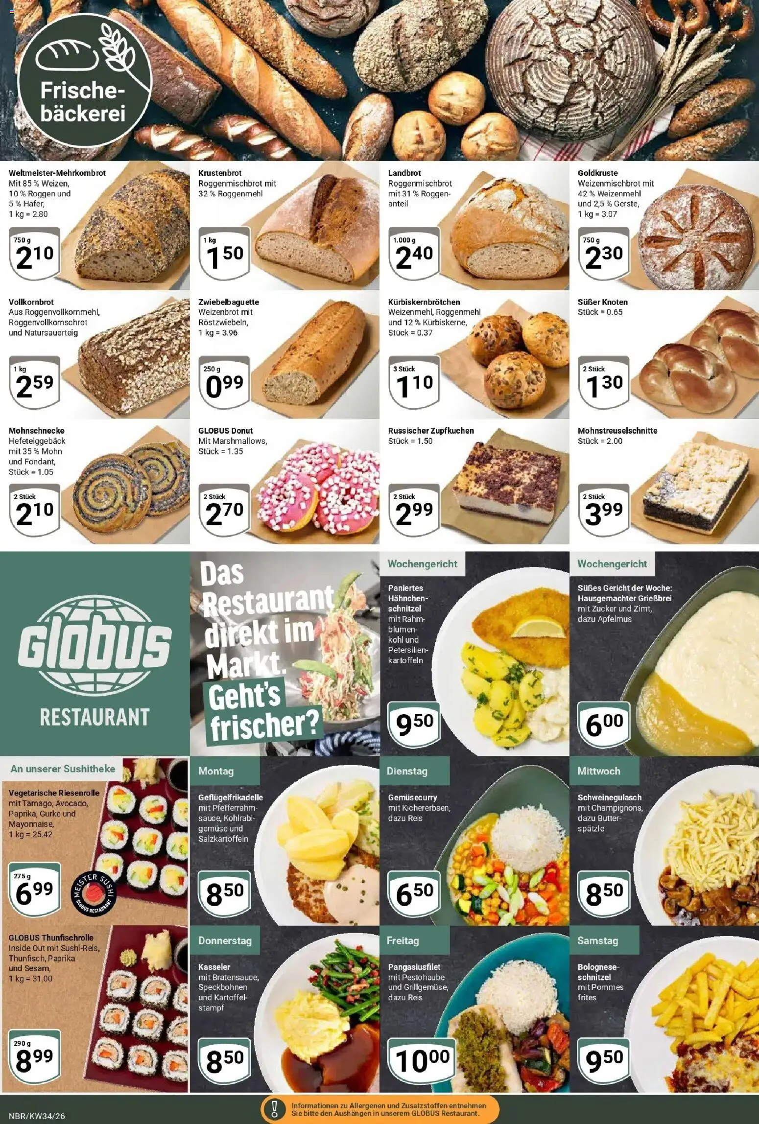 Globus Prospekt Neubrandenburg (ab 17.08.2026) » Angebote online | Seite: 12 | Produkte: Butter, Pommes, Kohlrabi, Zucker