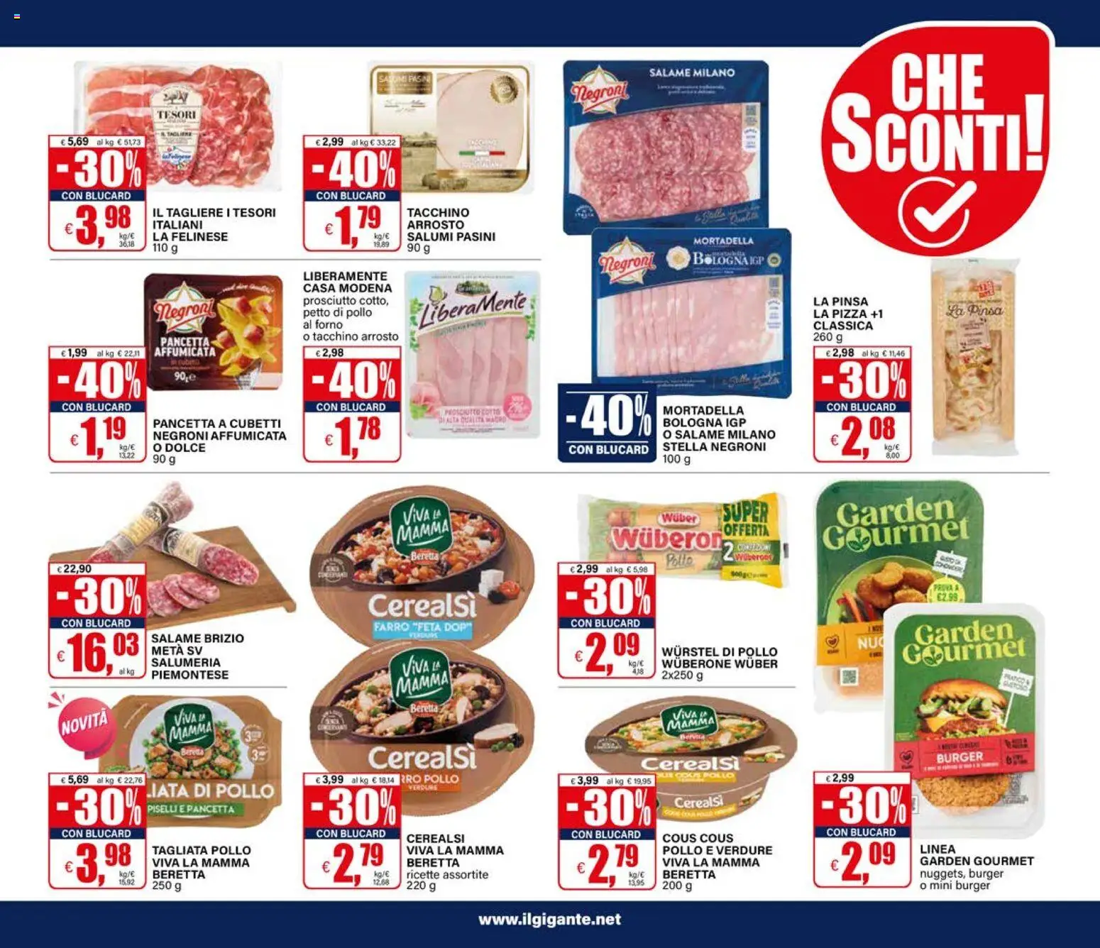 Volantino Il Gigante del 30/07/2026 | Pagina: 19 | Prodotti: Pollo, Tacchino, Mortadella, Farro