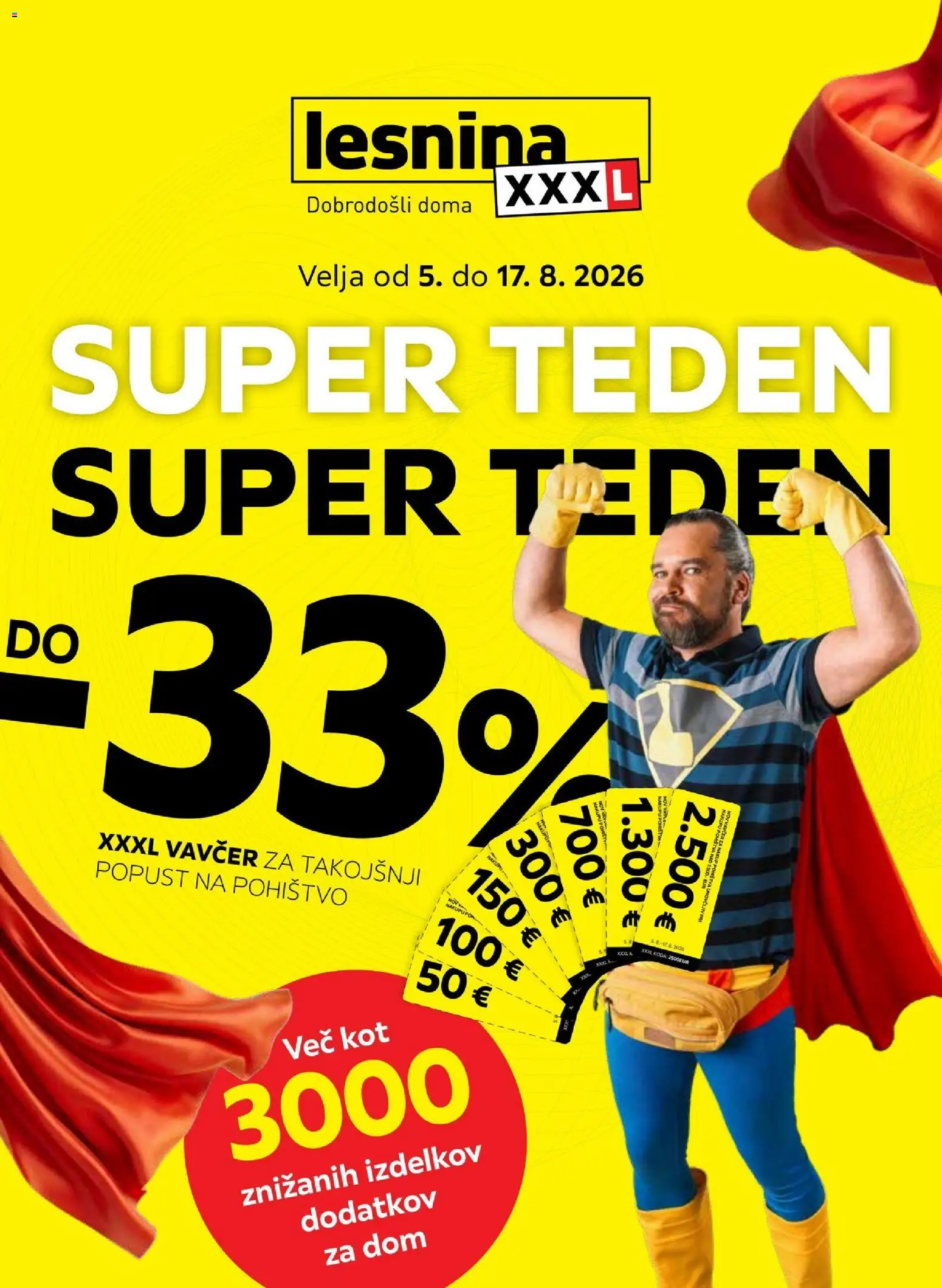 Novi XXXL Lesnina katalog ponudbe – veljaven od 05.08.2026 | Stran: 1 | Izdelki: Pohištvo