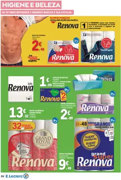 Pré-visualização E.Leclerc folheto válido de 24/09/2026 | Página: 28 | Produtos: Papel higiénico, Perfume