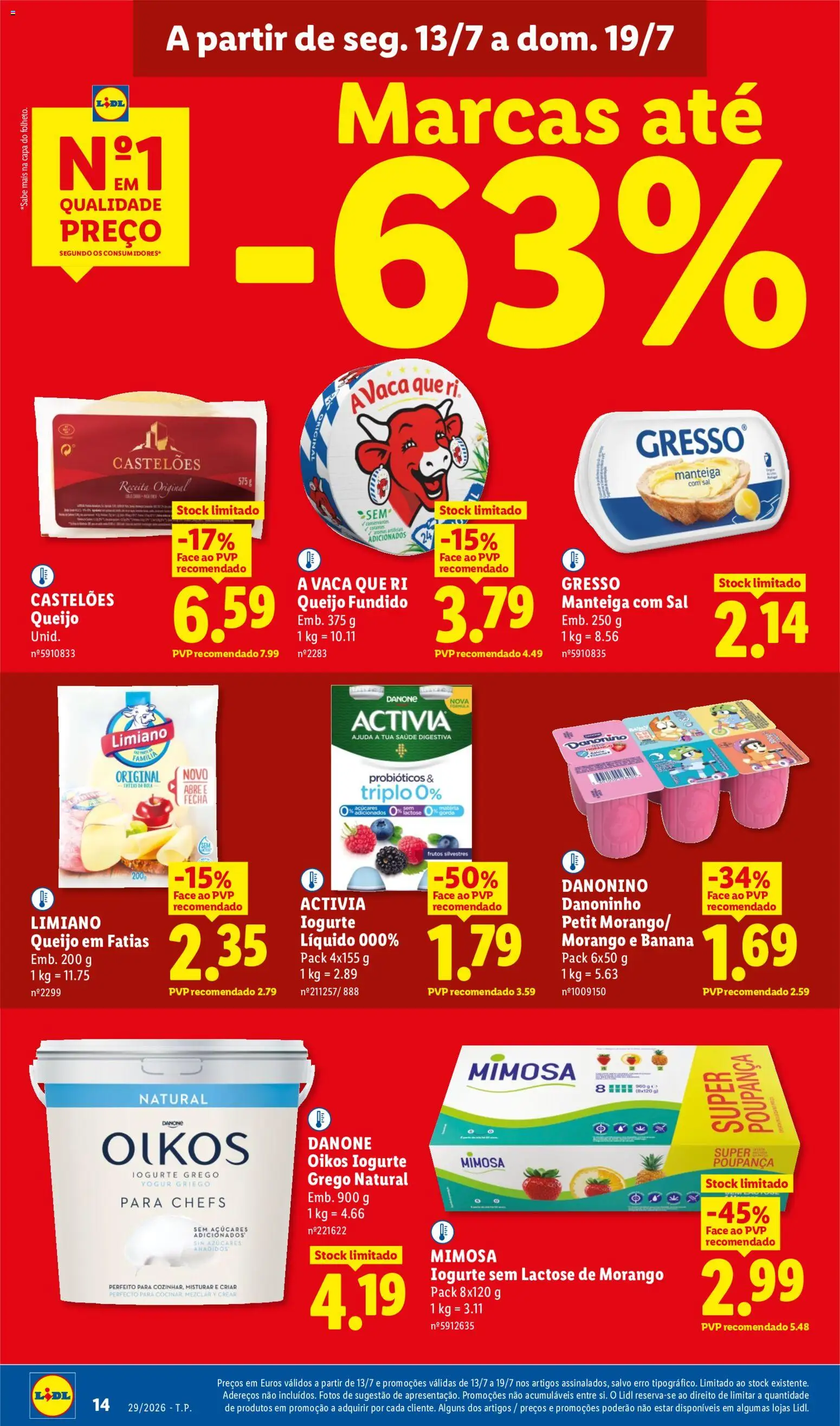 Lidl folheto │ válido de 13/07/2026 | Página: 12 | Produtos: Probióticos, Queijo, Iogurte, Iogurte liquido
