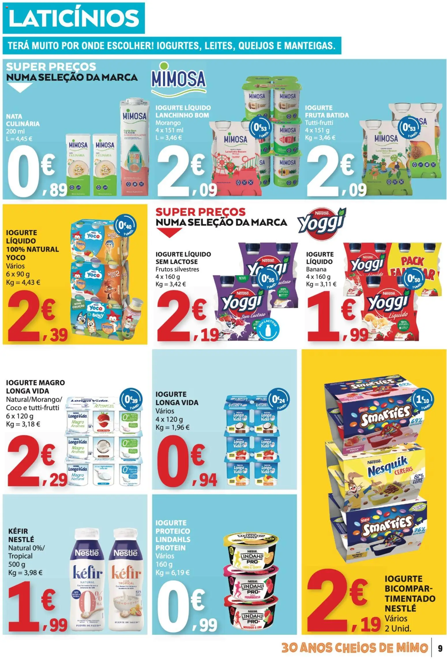 E.Leclerc folheto │ válido de 10/09/2026 | Página: 9 | Produtos: Iogurte natural, Banana, Kefir, Iogurte liquido