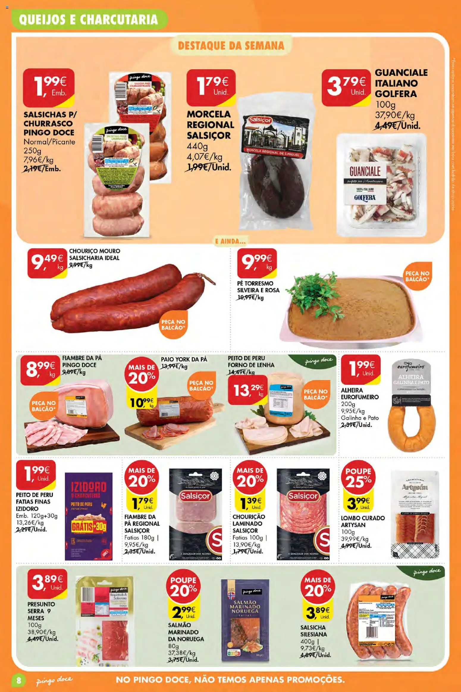Pingo Doce Poupe Esta Semana Açores │ válido de 30/07/2026 | Página: 8 | Produtos: Peru, Salmão, Lombo, Alheira