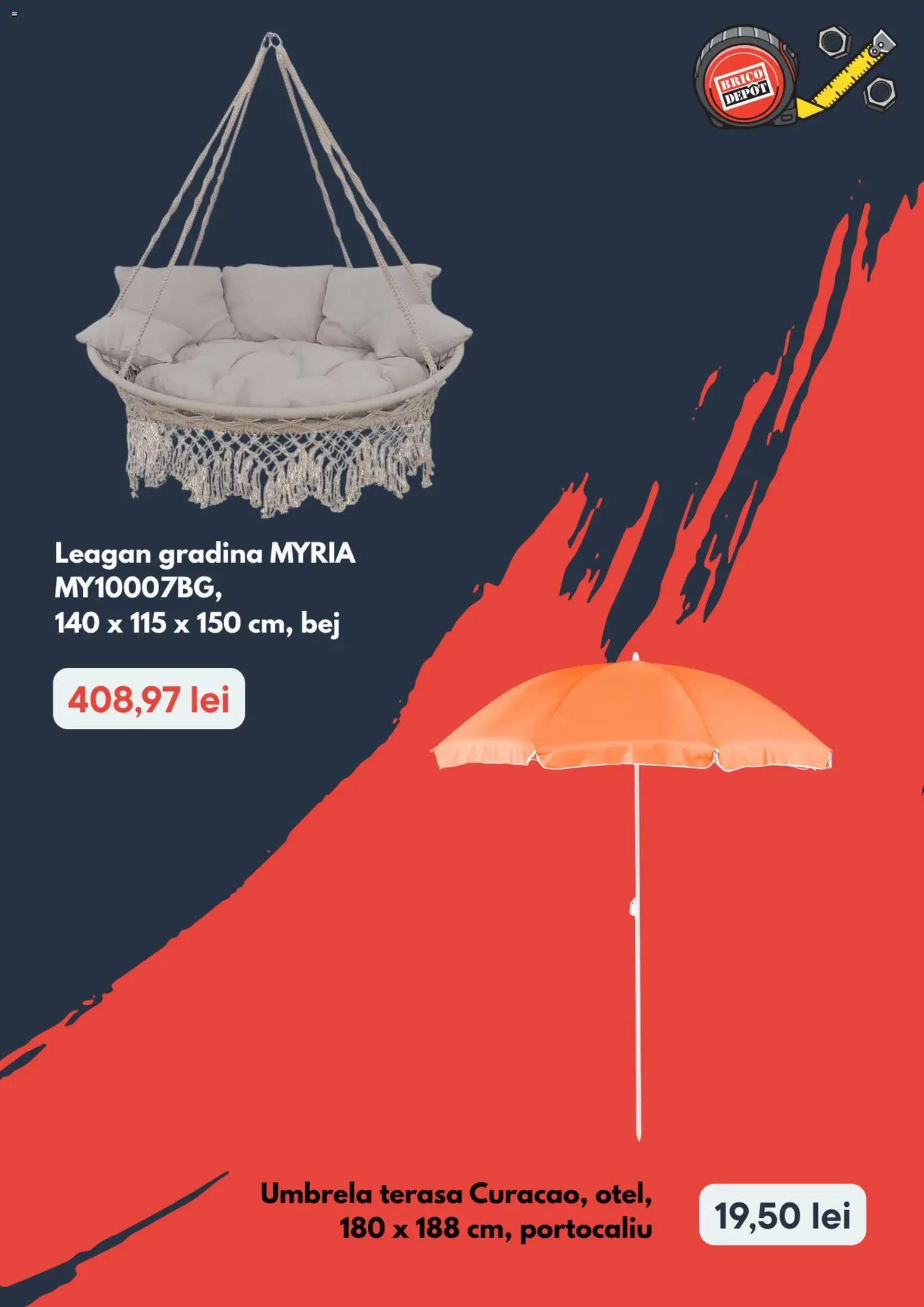 Noul catalog Brico Depot – valabil de la 16.07.2026 | Pagină: 4 | Produse: Umbrelă
