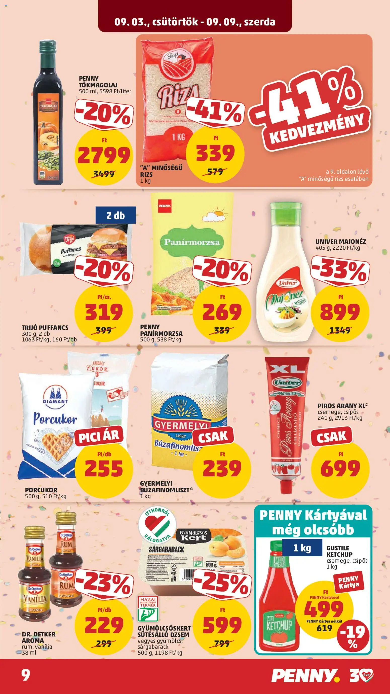 PENNY akciós ujság - amely érvényes a következő dátumtól: 2026.09.03. | Oldal: 9
