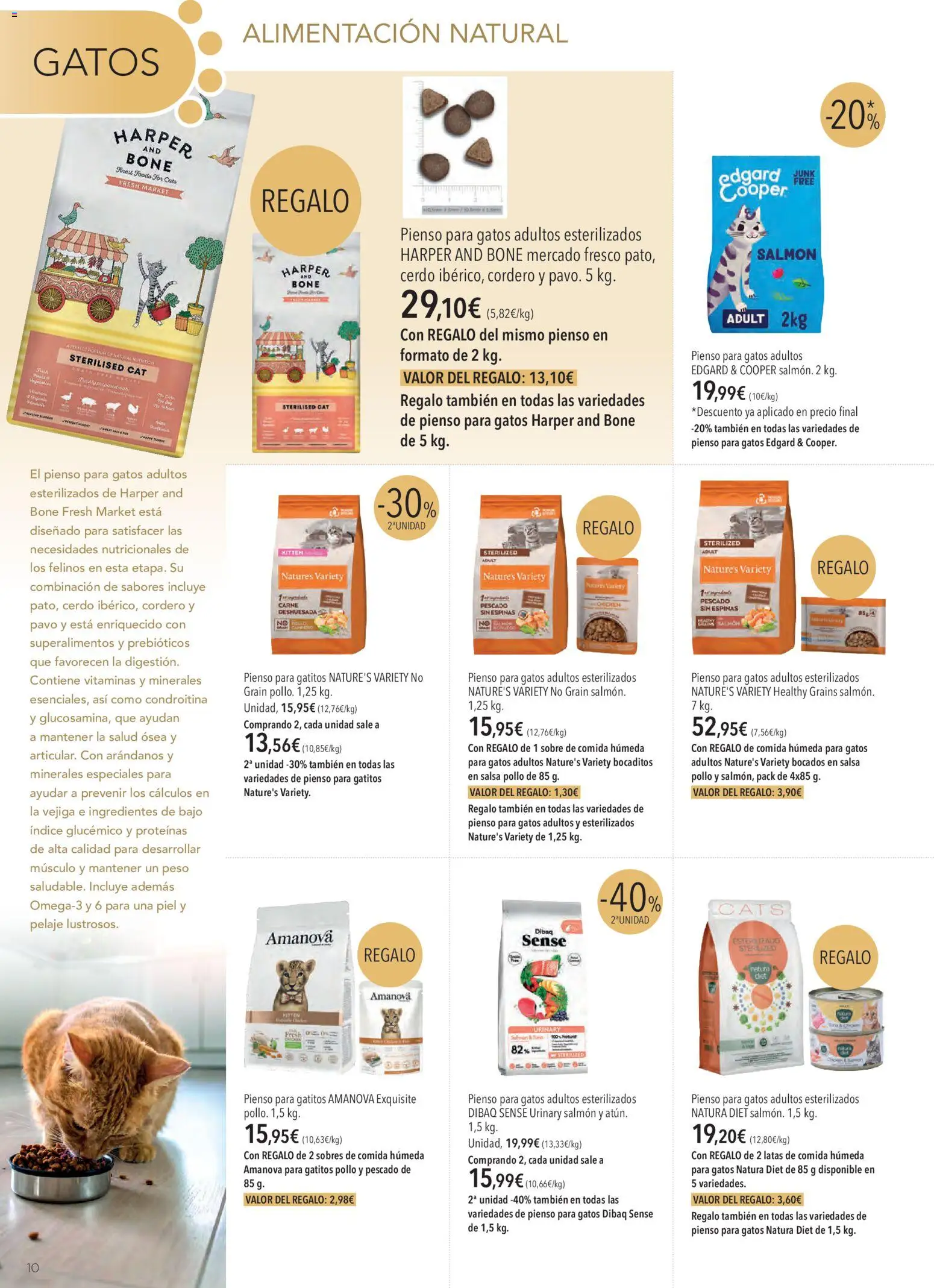 El Corte Inglés Mascota │ válido desde el 01/10/2026 | Página: 10 | Productos: Pescado, Salmón, Pienso para gatos, Pollo