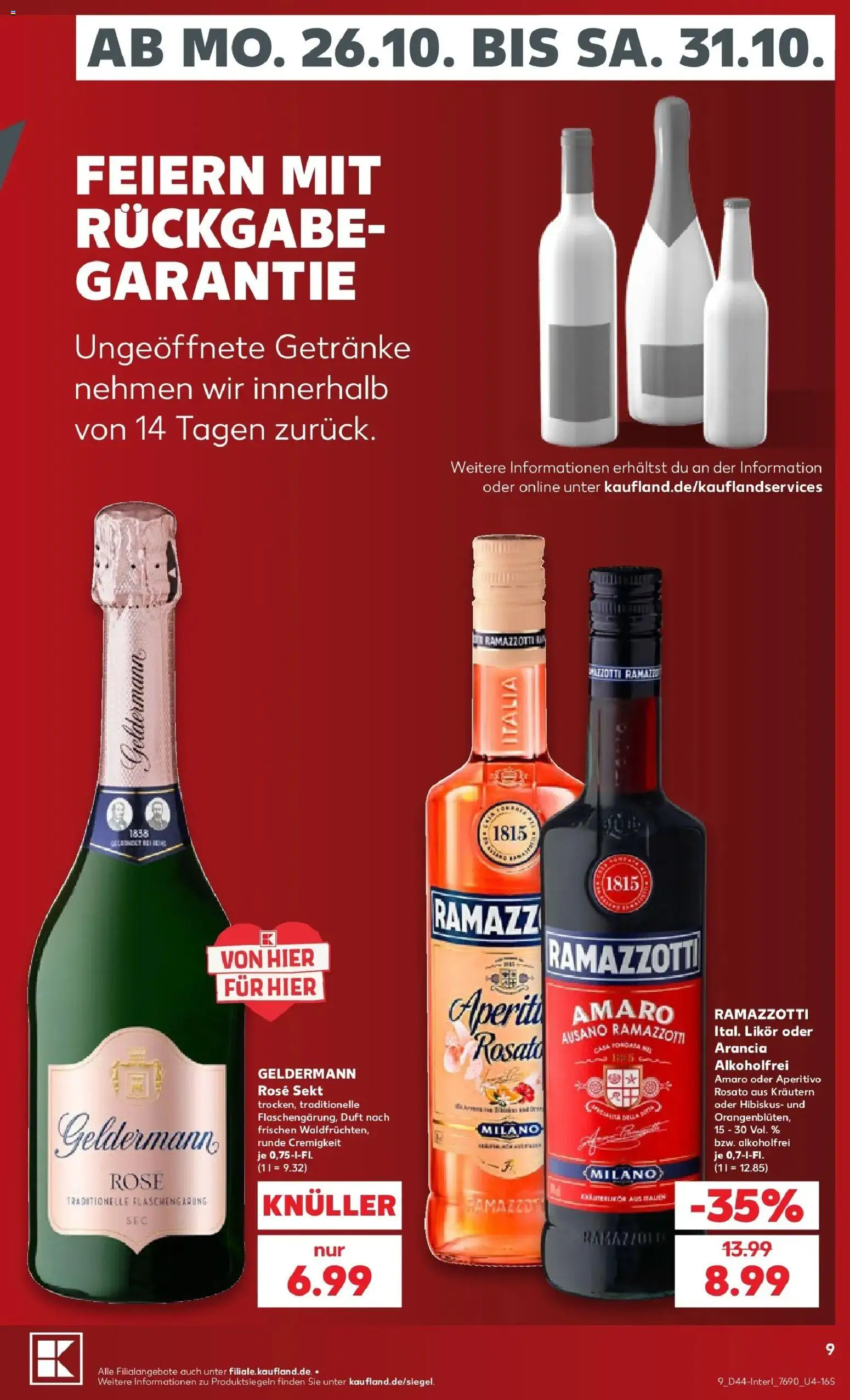 Prospekt Kaufland ab 26.10.2026 » Angebote Online zum Blättern | Seite: 13 | Produkte: Sekt, Likör, Duft, Ramazzotti