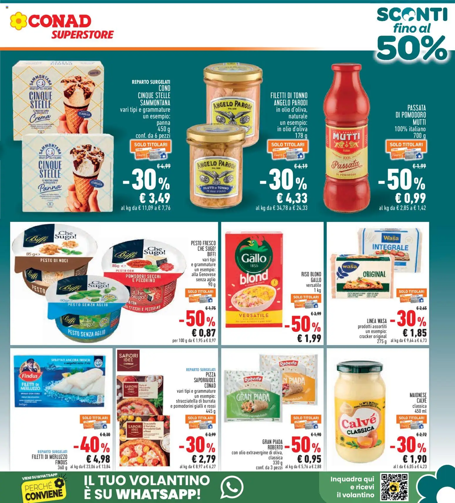 Volantino Conad del 30/07/2026 | Pagina: 3 | Prodotti: Pizza, Panna, Olio, Burrata