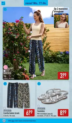 Aldi folder week 25 - Voorbeeld van een folder van Aldi, geldig van 15.06.2026 | Pagina: 42 | Producten: Broek, Sandalen