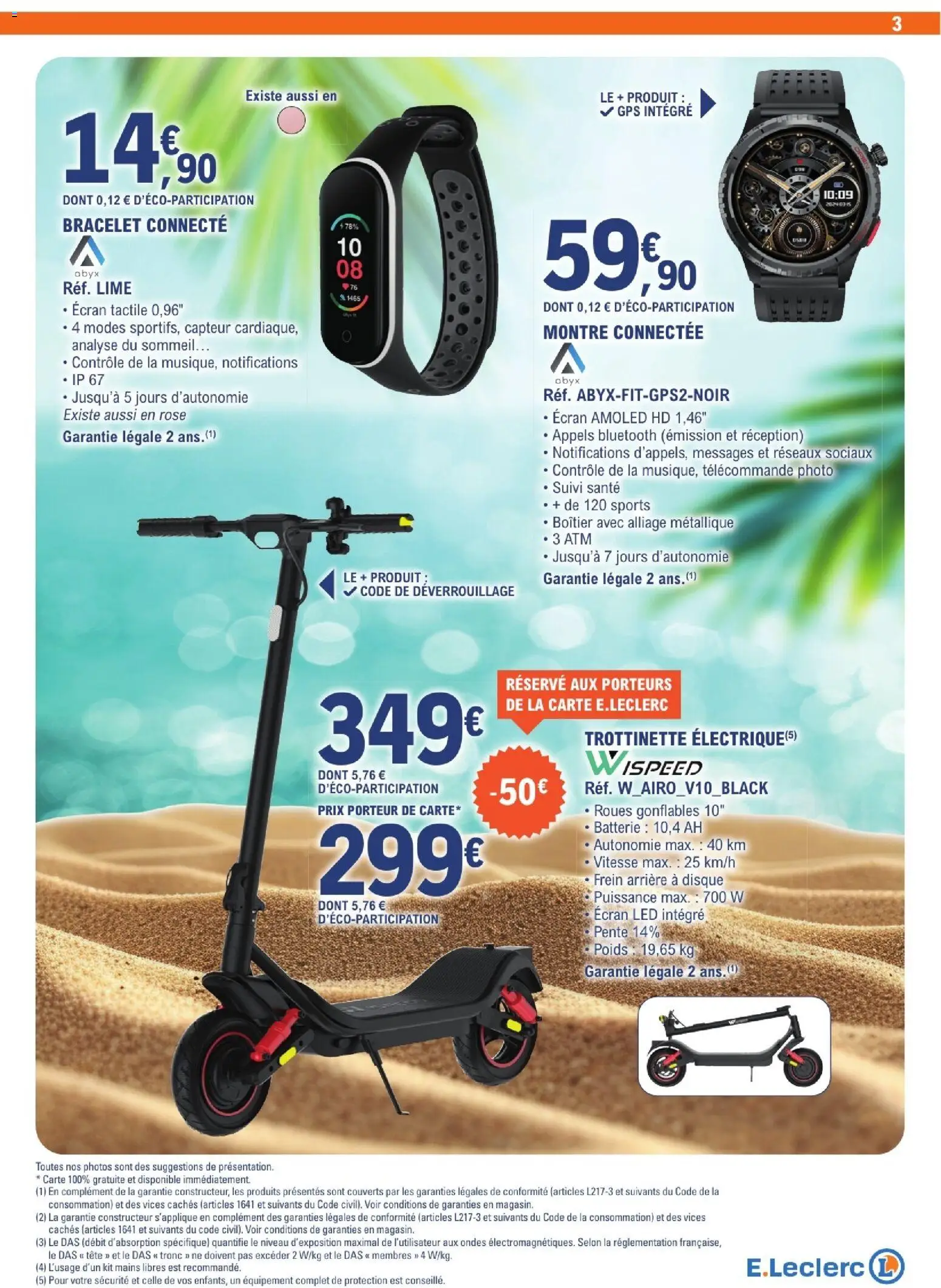 {H1} | Page: 3 | Produits: Poids, Trottinette électrique, Batterie, Bracelet