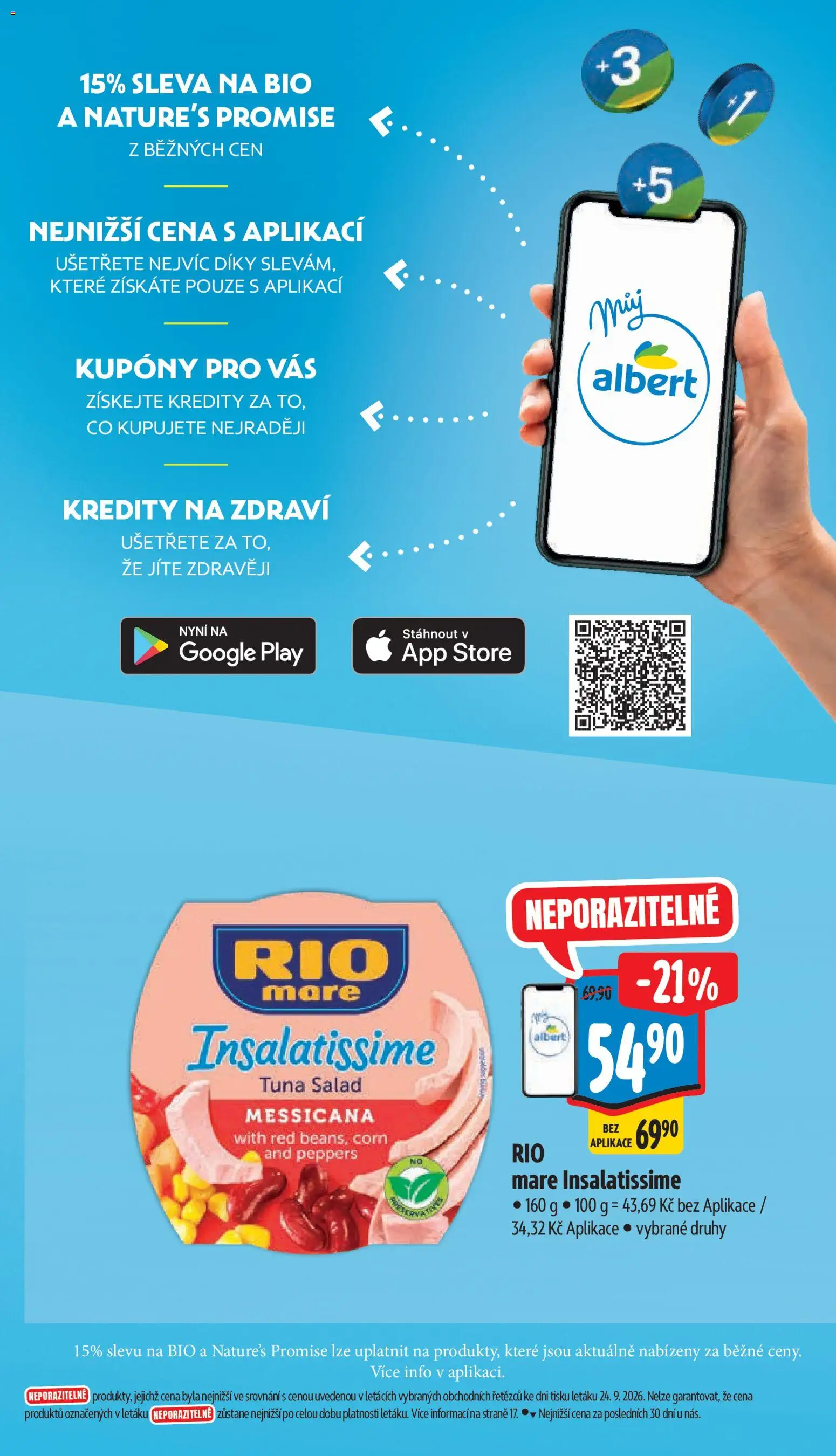 Albert leták - Supermarket Frenštát pod Radhoštěm od 30.09.2026 | Strana: 9 | Produkty: Rio mare