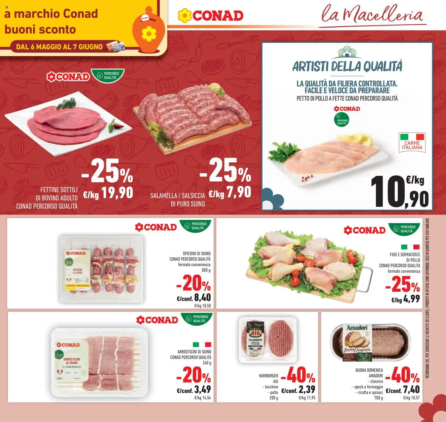 Volantino Conad del 20.05.2026 | Pagina: 19 | Prodotti: Speck, Tacchino, Ricotta, Arrosticini