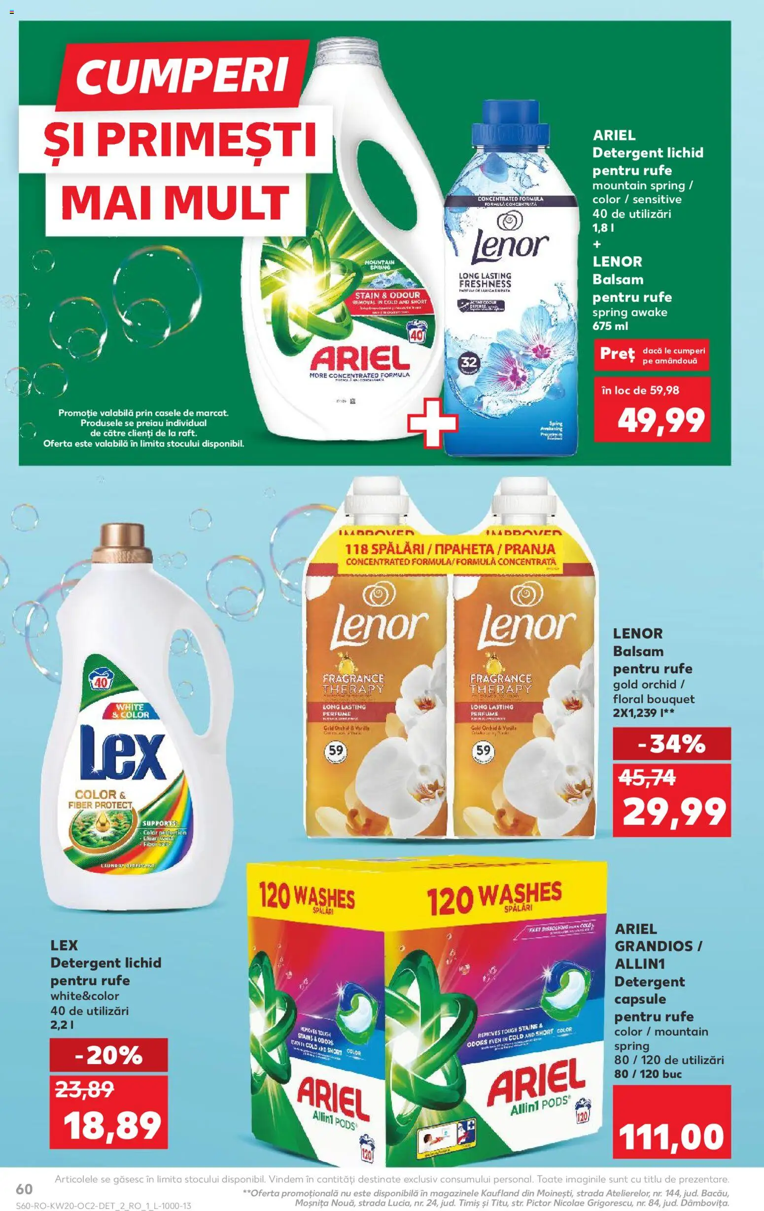 Noul catalog Kaufland – valabil de la 13.05.2026 | Pagină: 60 | Produse: Balsam, Yorgan, Detergent