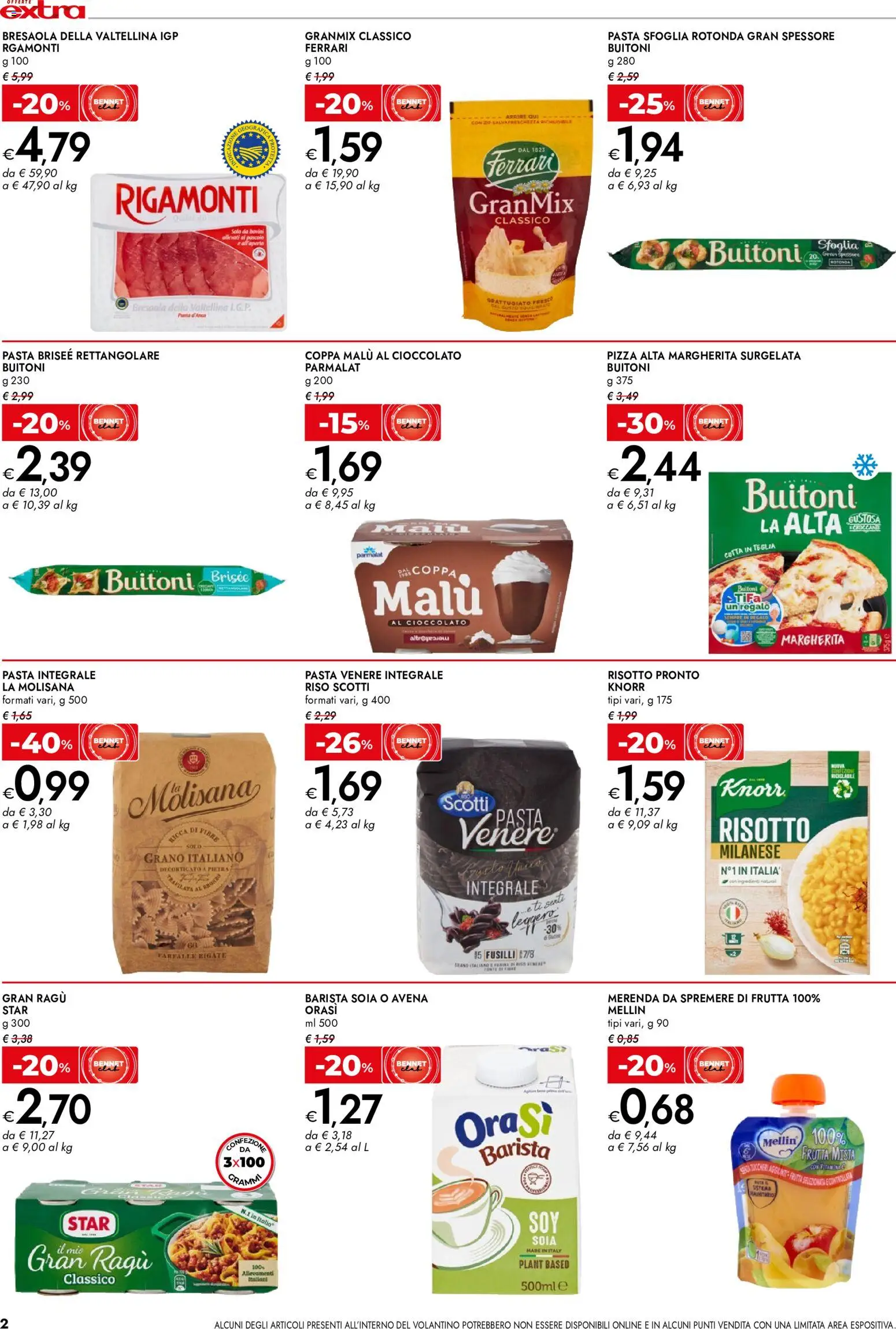 Volantino bennet del 24/09/2026 | Pagina: 2 | Prodotti: La Molisana, Farfalle, Pasta, Fusilli