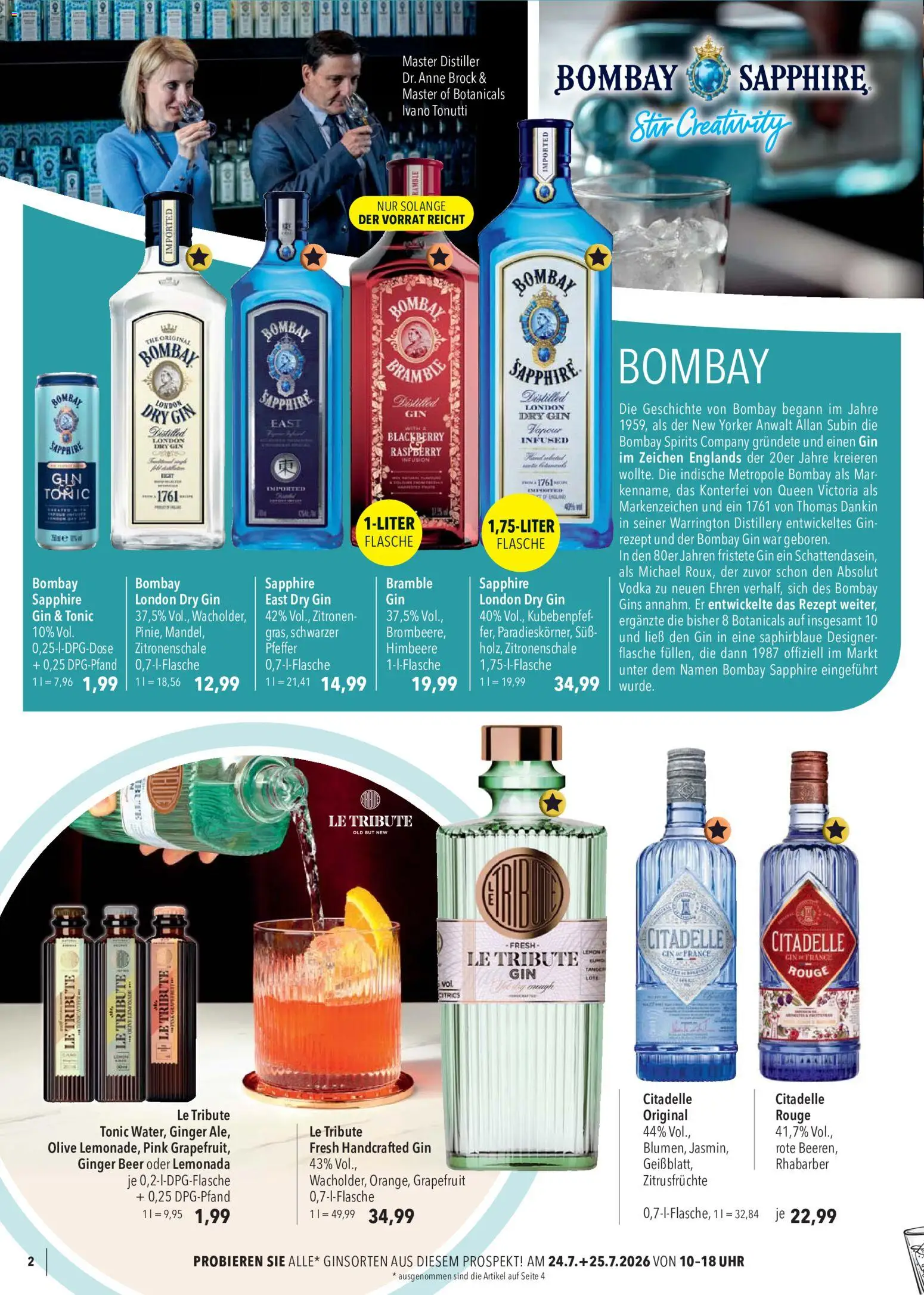 CITTI Markt Gin – gültig ab 22.07.2026 | Seite: 2 | Produkte: Rouge, Pfeffer, Rhabarber, Uhr