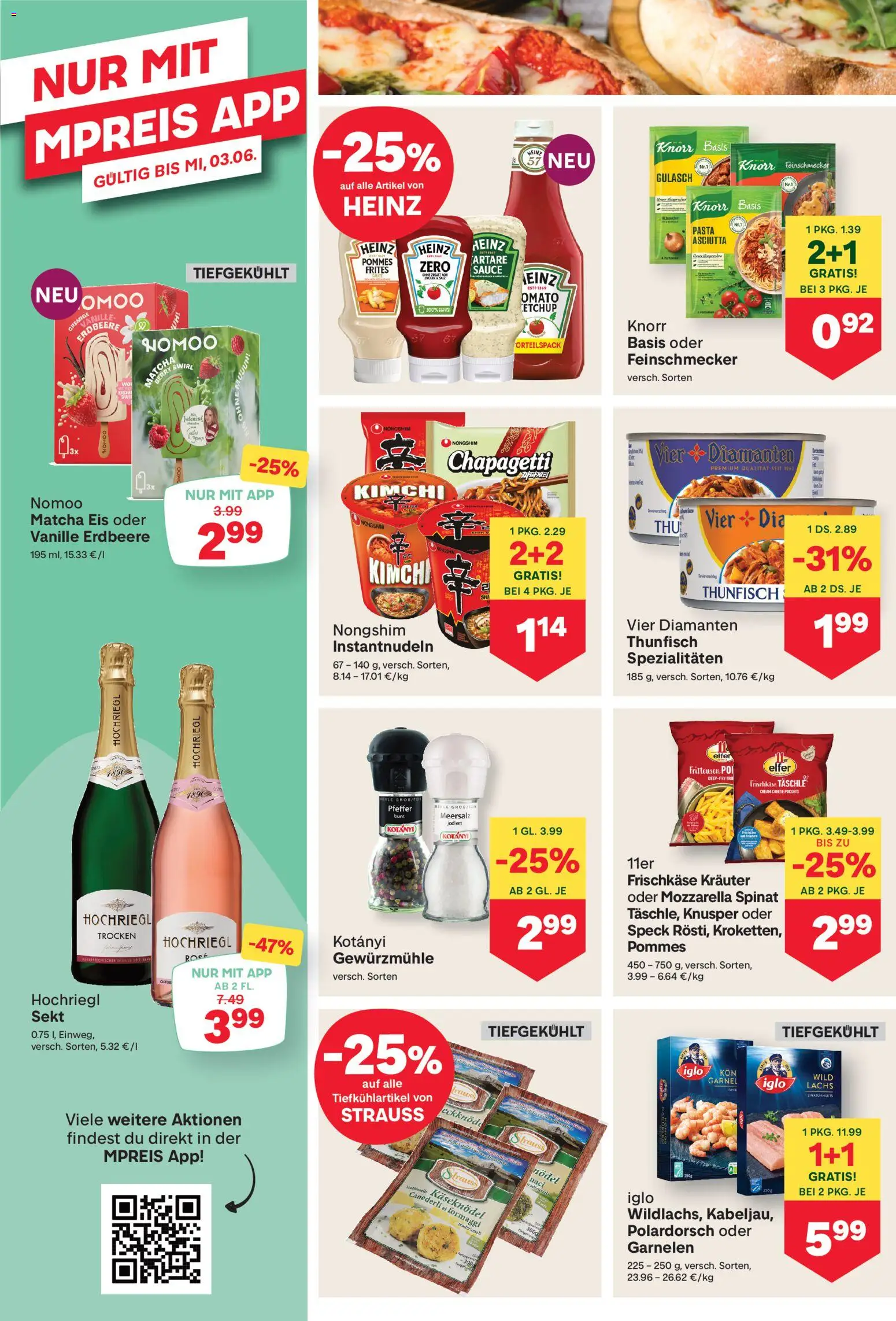 MPREIS Flugblatt gültig ab 28.05.2026 | Seite: 8 | Produkte: Pasta, Eis, Pfeffer