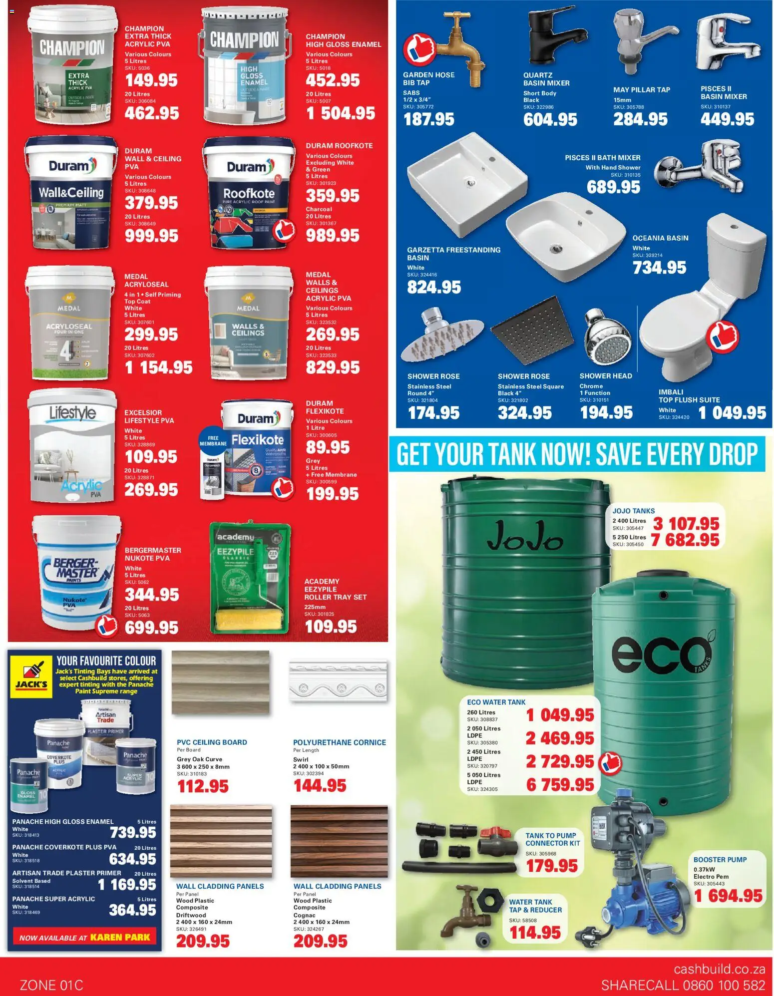 New Cashbuild catalogue – valid from 25.05.2026 | Page: 3 | Products: Connector, Plaster primer, Enamel, Ensalada de quino