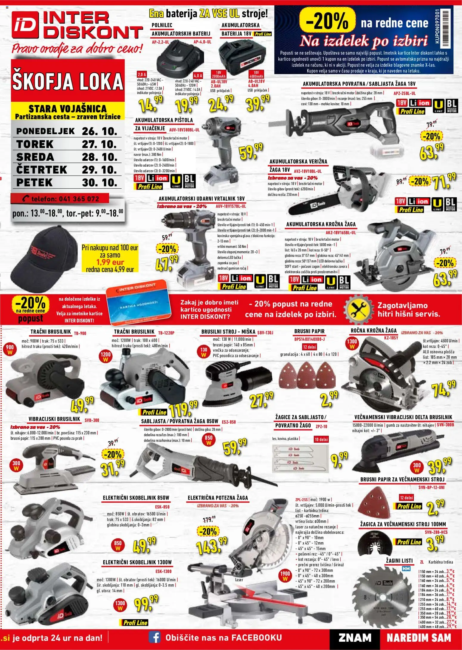 Novi Inter Diskont katalog ponudbe – veljaven od 26.10.2026 | Stran: 2 | Izdelki: Baterija, Usb, Brusilnik, Pas