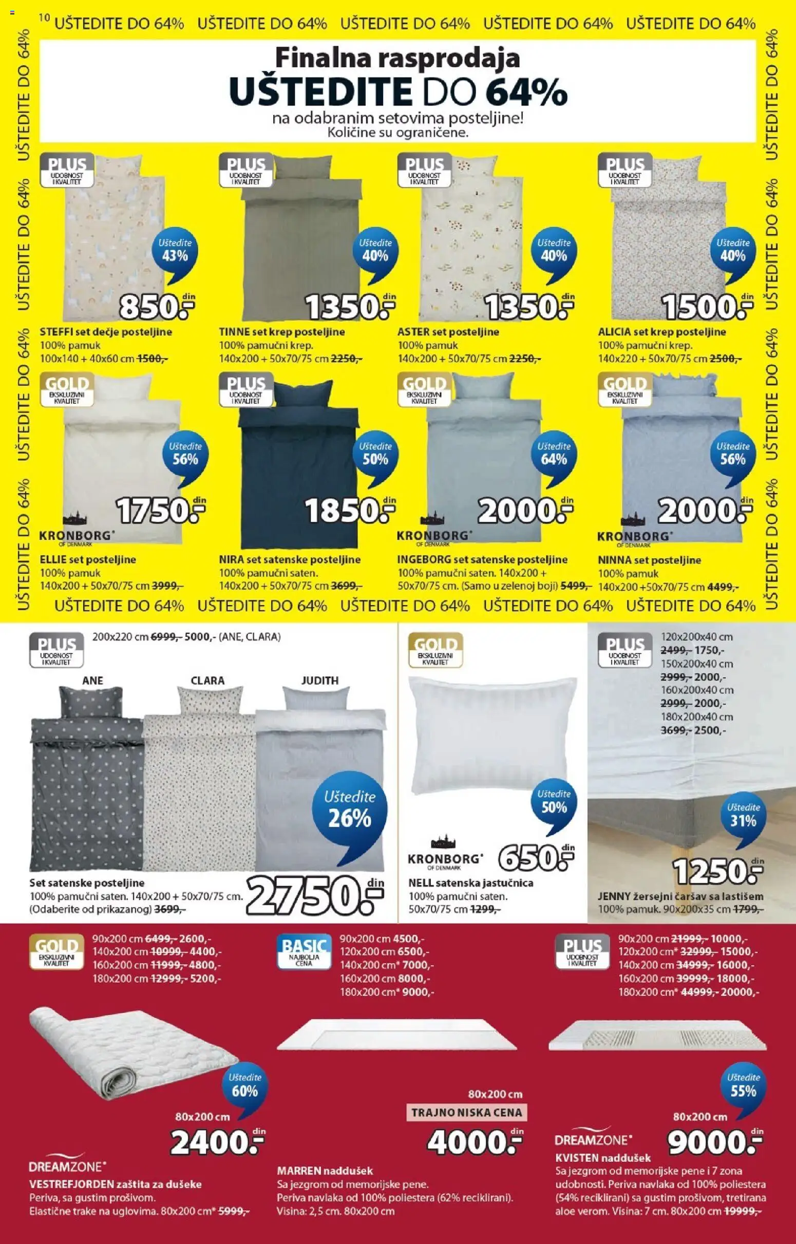 Jysk katalog - važi od 27.05.2026 | Strana: 10 | Proizvode: Posteljine