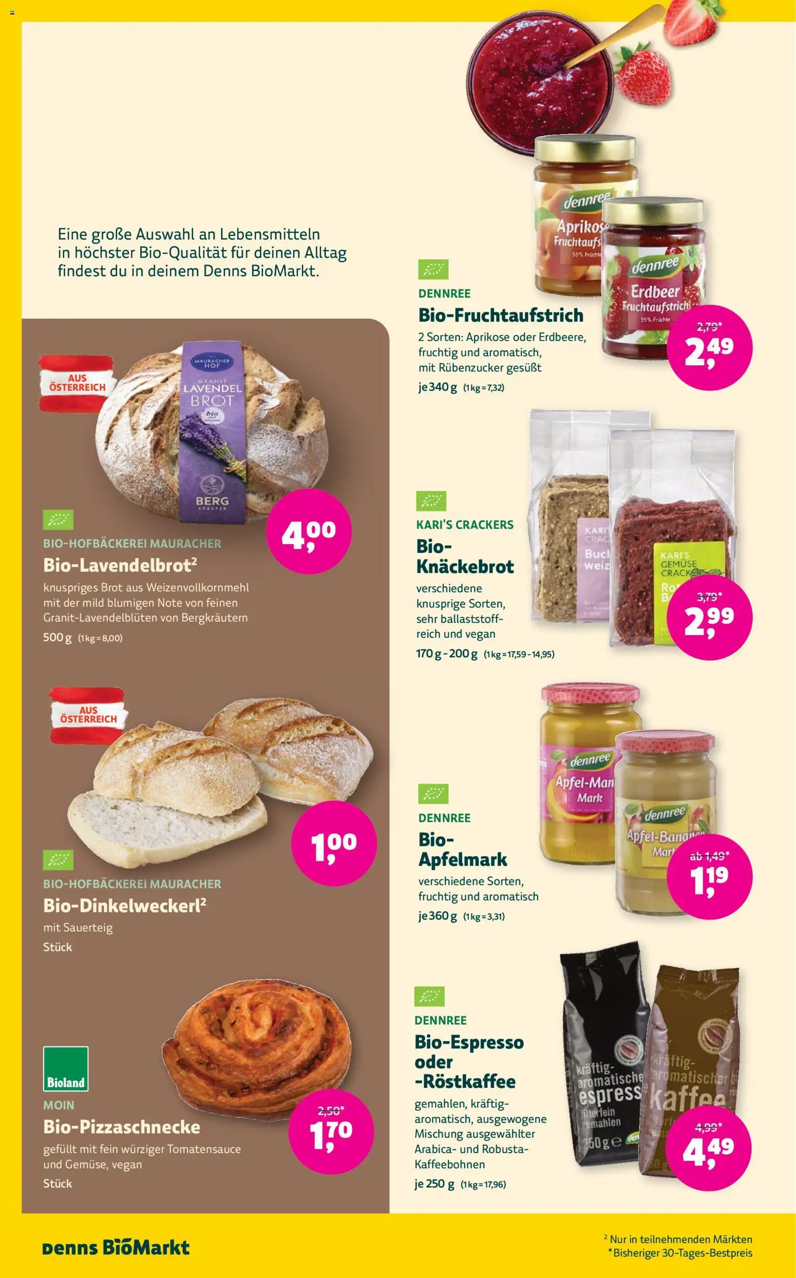 Denns BioMarkt Angebote gültig ab 01.07.2026 | Seite: 10 | Produkte: Gemüse, Brot, Kaffee