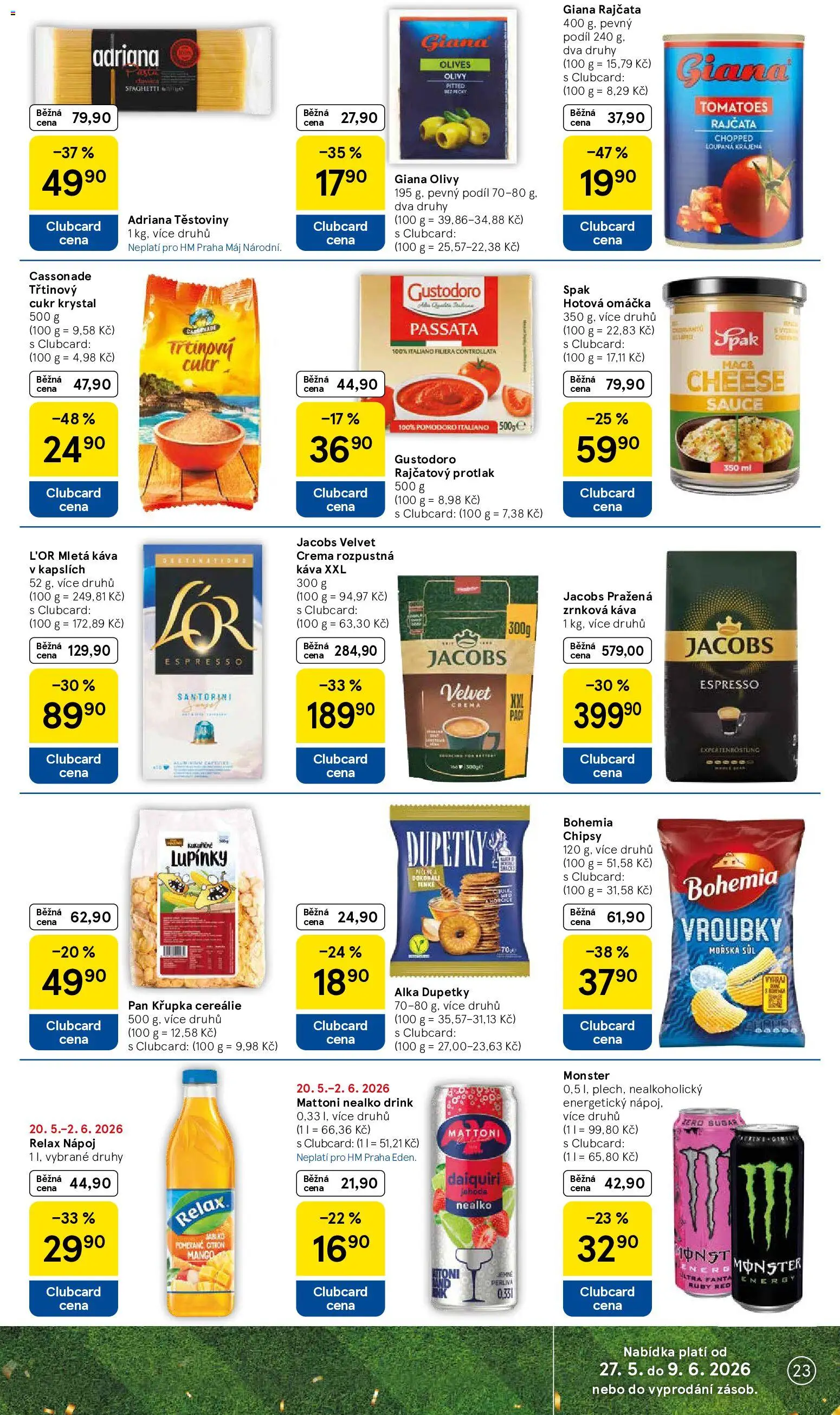 Tesco leták - Hypermarket od 27.05.2026 | Strana: 23 | Produkty: Monster, L'Or, Crema, Energy drink