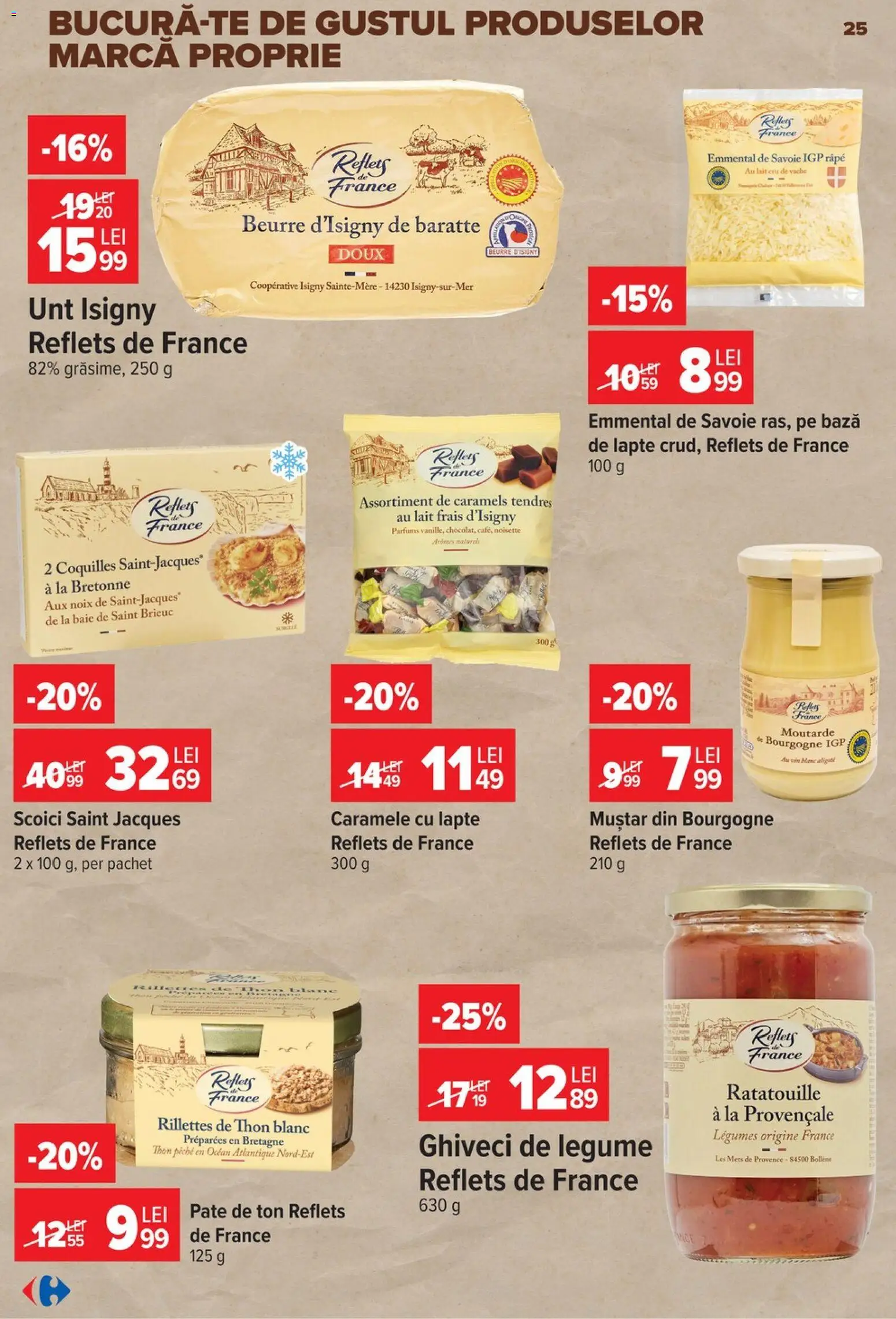 Noul catalog Carrefour – valabil de la 12.08.2026 | Pagină: 26 | Produse: Pate, Unt, Muștar, Caramele