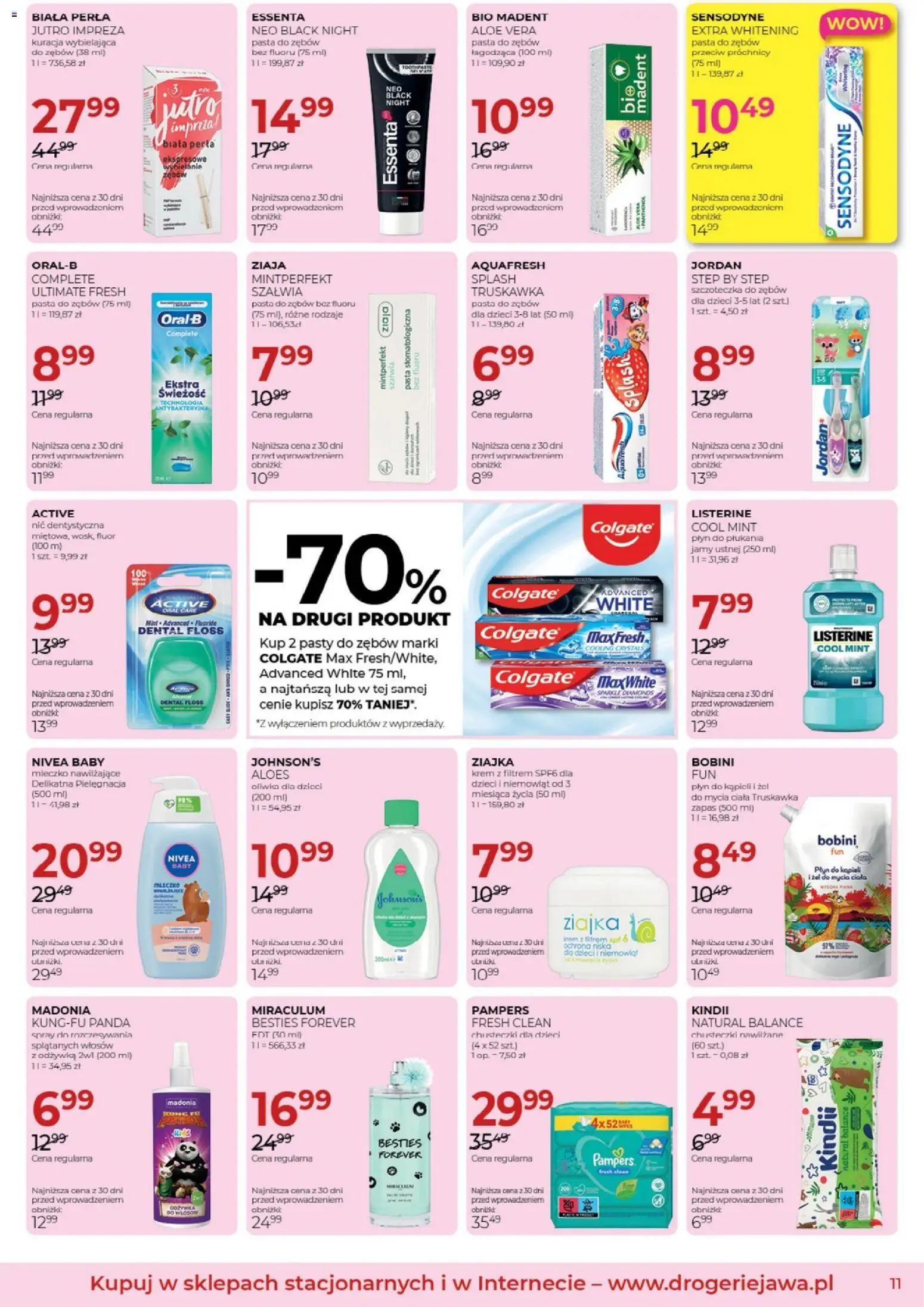 Jawa gazetka od 03.09.2026 | Strona: 11 | Produkty: Płyn do kąpieli, Odżywka, Krem, Pasta do zębów