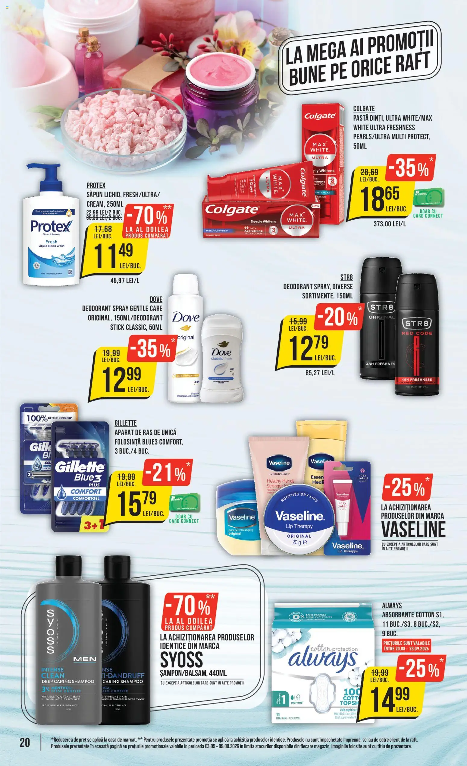 Noul catalog Mega Image – valabil de la 03.09.2026 | Pagină: 20 | Produse: Syoss, Aplică, Săpun, Deodorant
