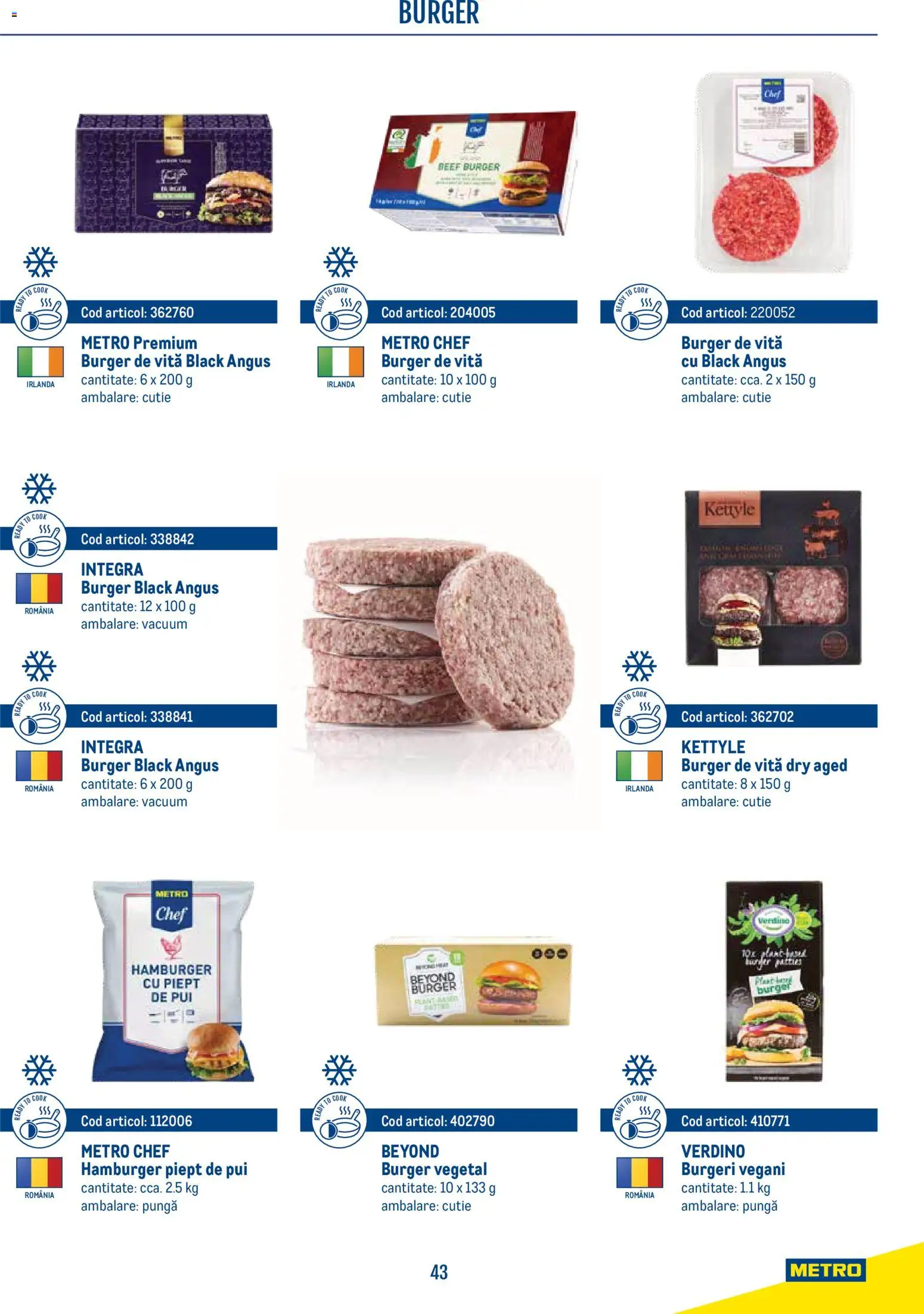 Noul catalog Metro – valabil de la 21.04.2026 | Pagină: 43 | Produse: Vită, Pungă, Cutie, Black angus
