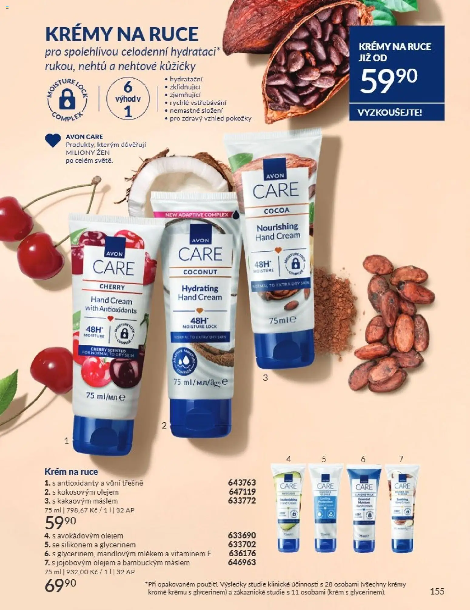 Avon Katalog 07/2026 od 01.07.2026 | Strana: 155 | Produkty: Krém na ruce, Třešně, Krém, Krémy na ruce