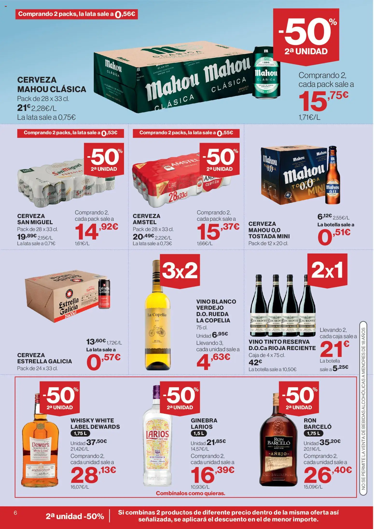 Hipercor catálogo │ válido desde el 21.05.2026 | Página: 6 | Productos: Ron, Ginebra, Whisky, Caja