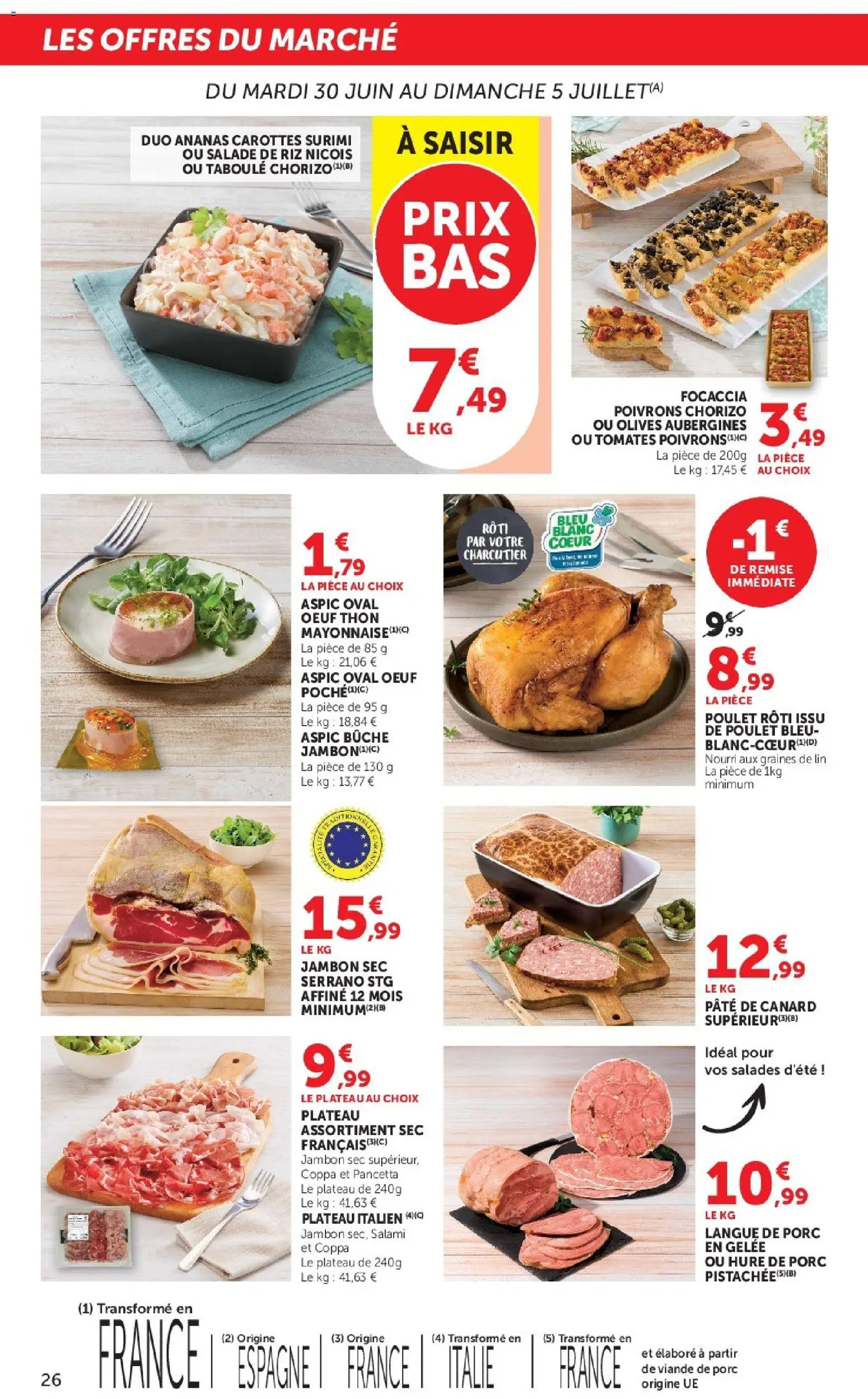{H1} | Page: 26 | Produits: Carottes, Chorizo, Salami, Gelée