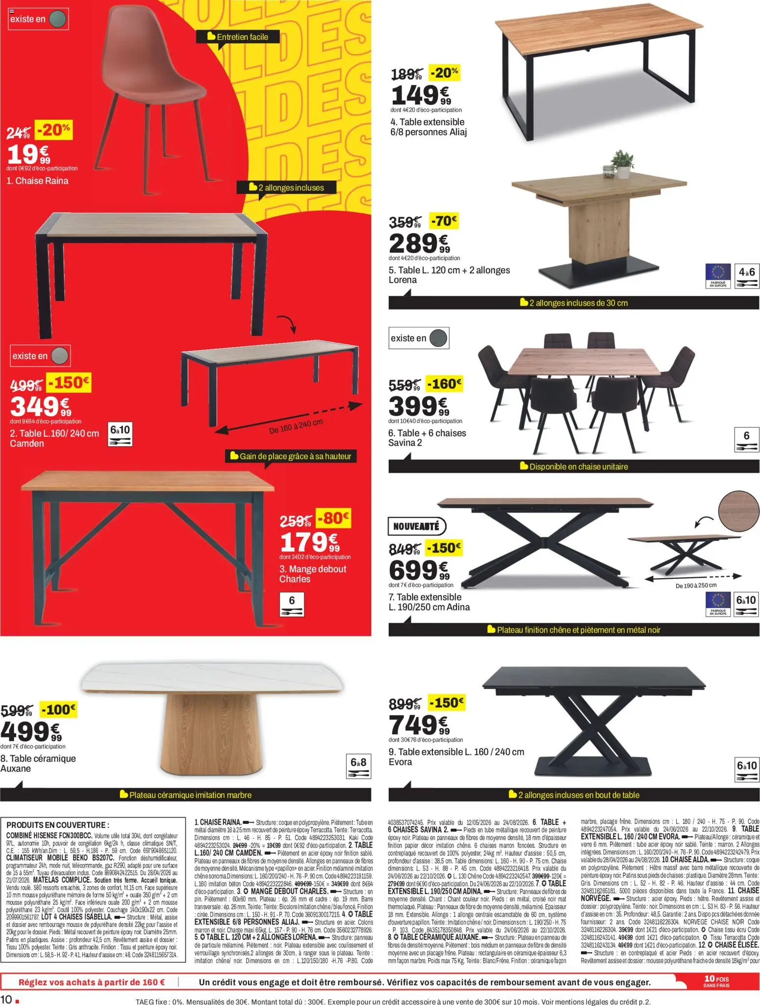 {H1} | Page: 10 | Produits: Poids, Table extensible, Kaki, Couverture