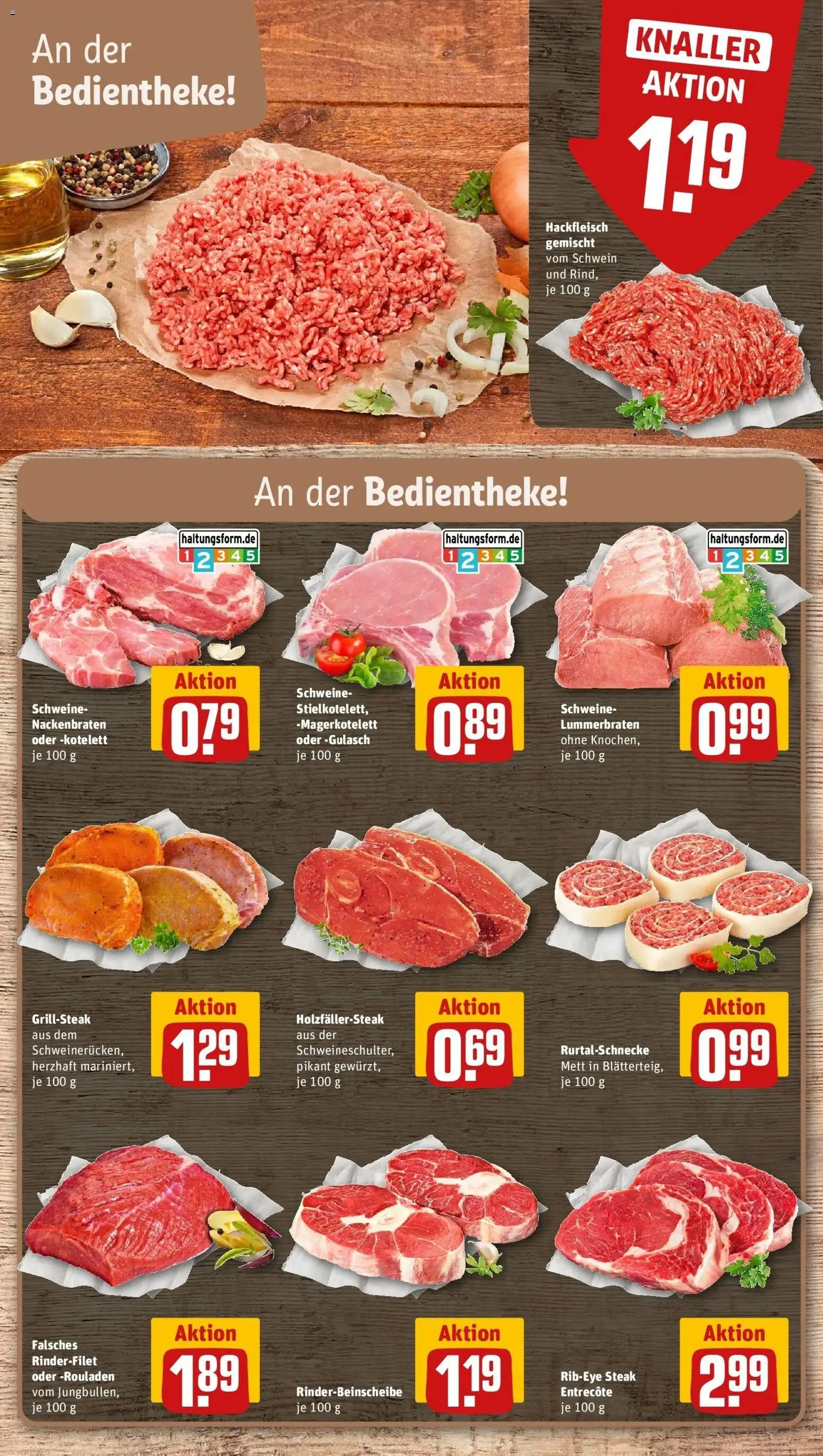REWE Prospekt ab 24.08.2026 zum Blättern » Angebote | Seite: 8 | Produkte: Rinderfilet, Entrecote, Steak, Hackfleisch