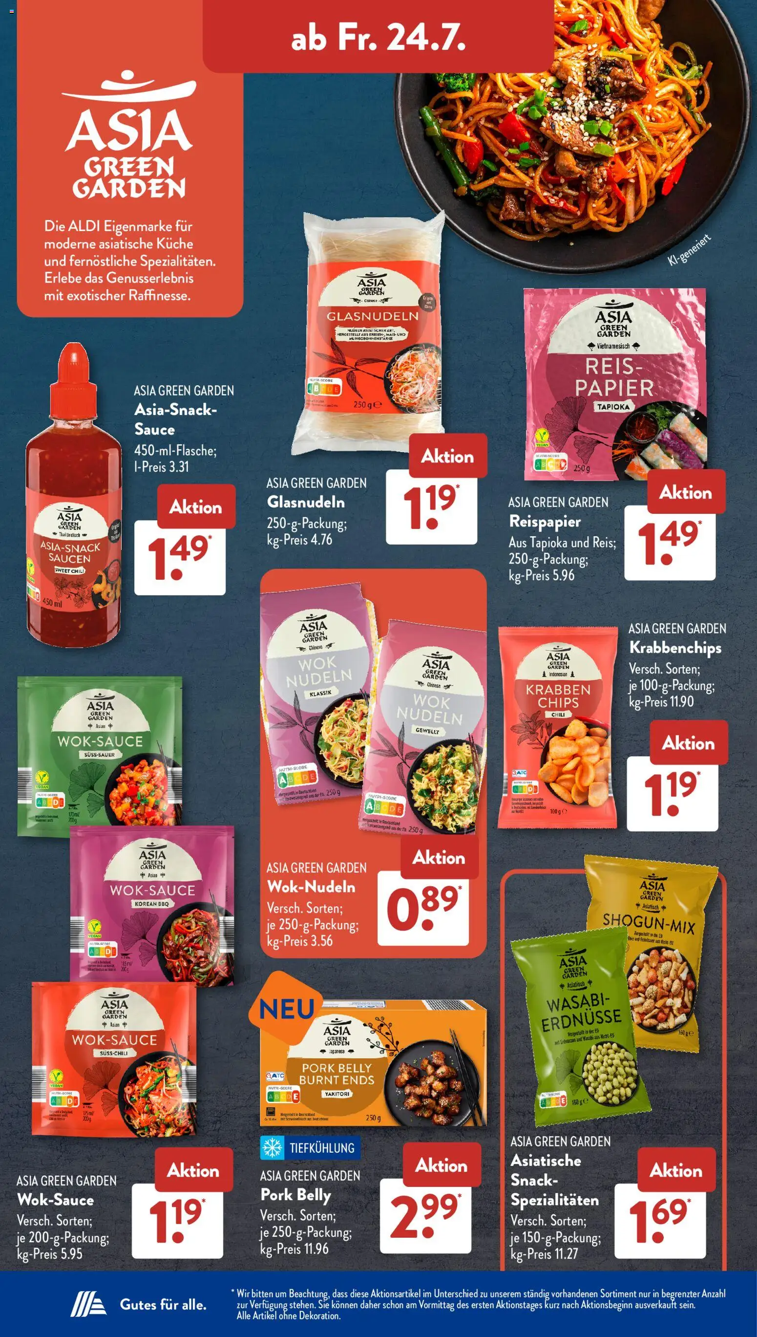 Aldi Süd Prospekt – gültig ab 20.07.2026 | Seite: 15 | Produkte: Erdnüsse, Reis, Nudeln, Erbsen