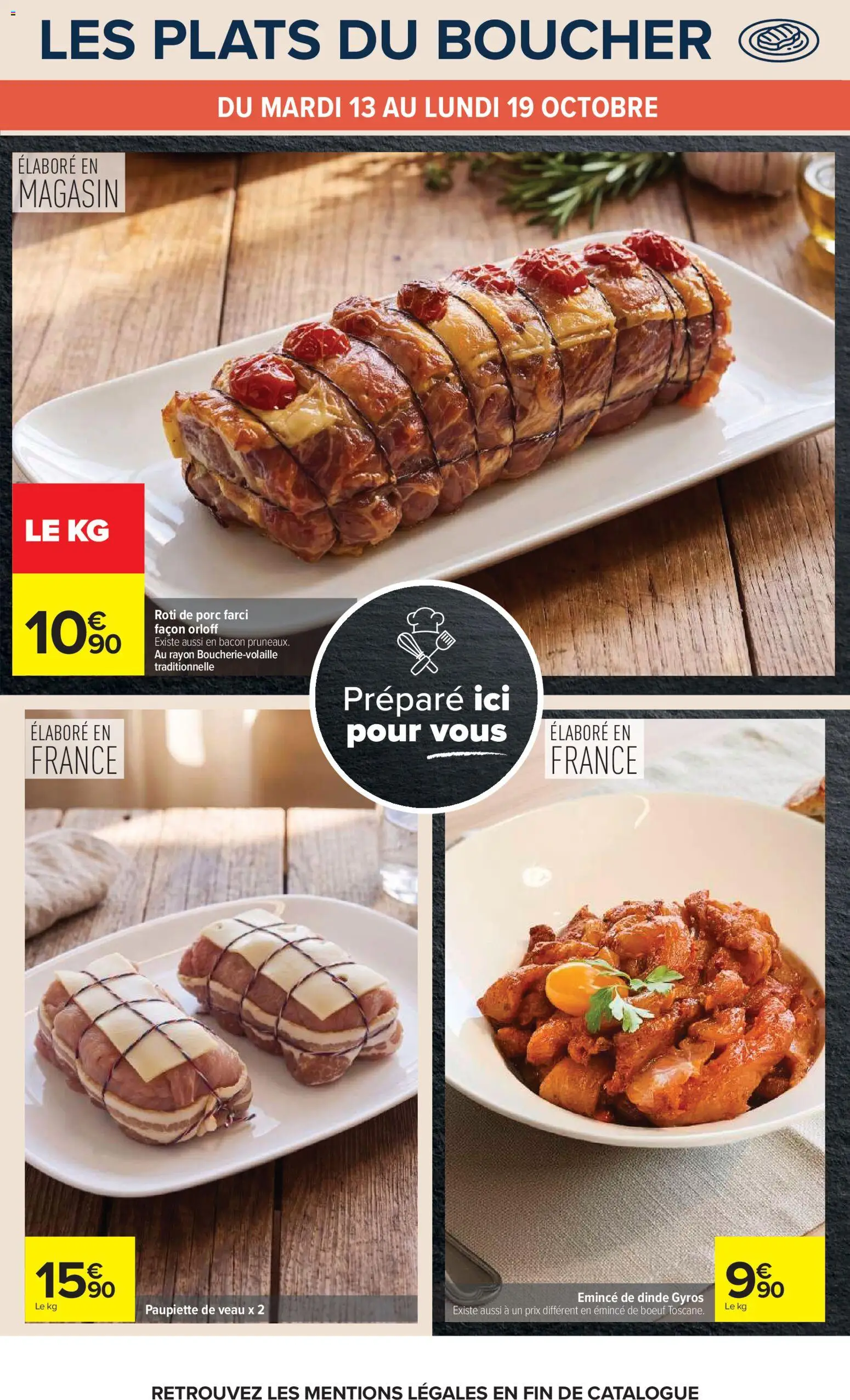 {H1} | Page: 25 | Produits: Bacon, Rôti de porc, Dinde, Porc