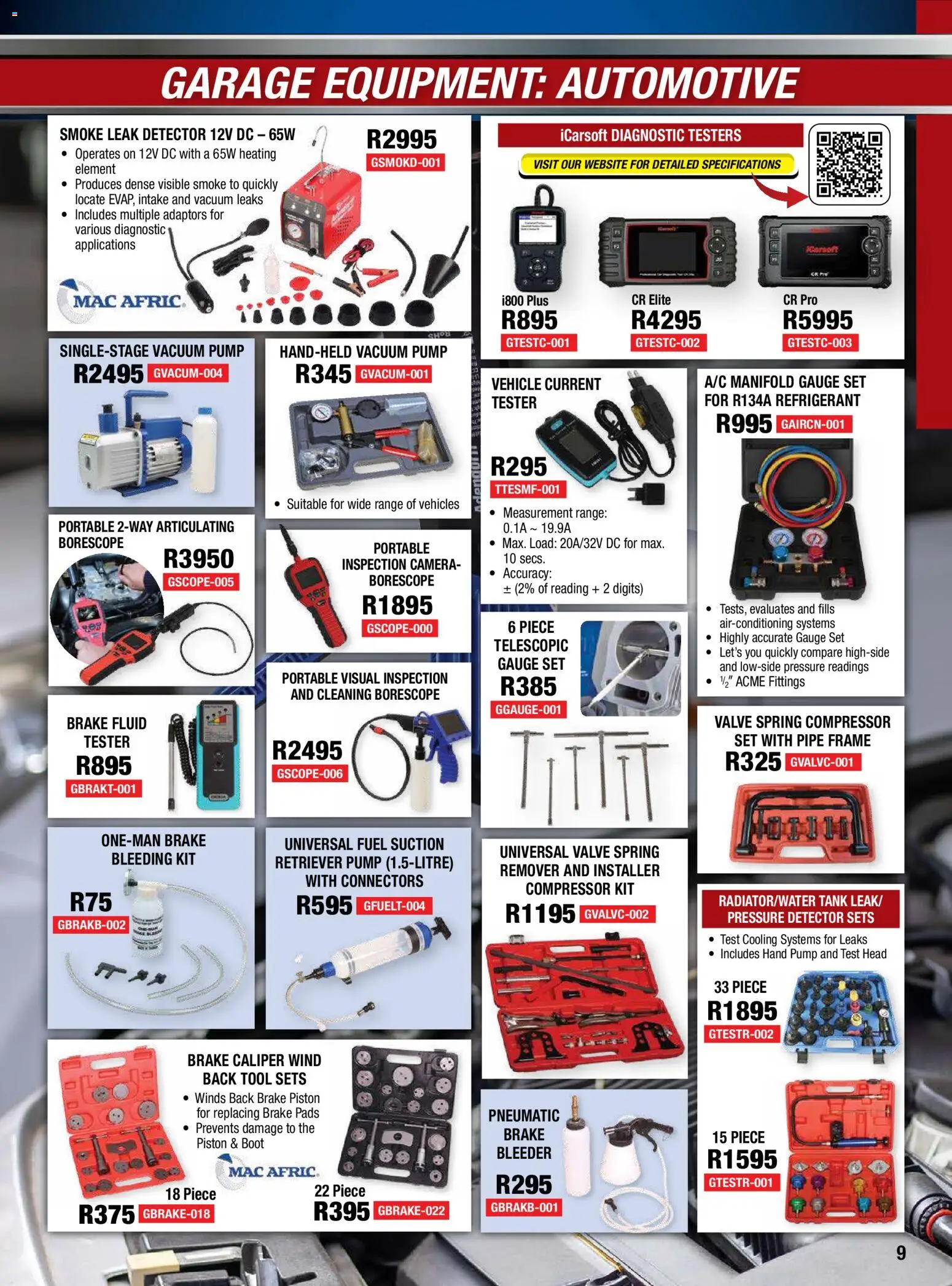 New Adendorff catalogue – valid from 01/07/2026 | Page: 11 | Products: Camera, Frame, Compressor, Valve