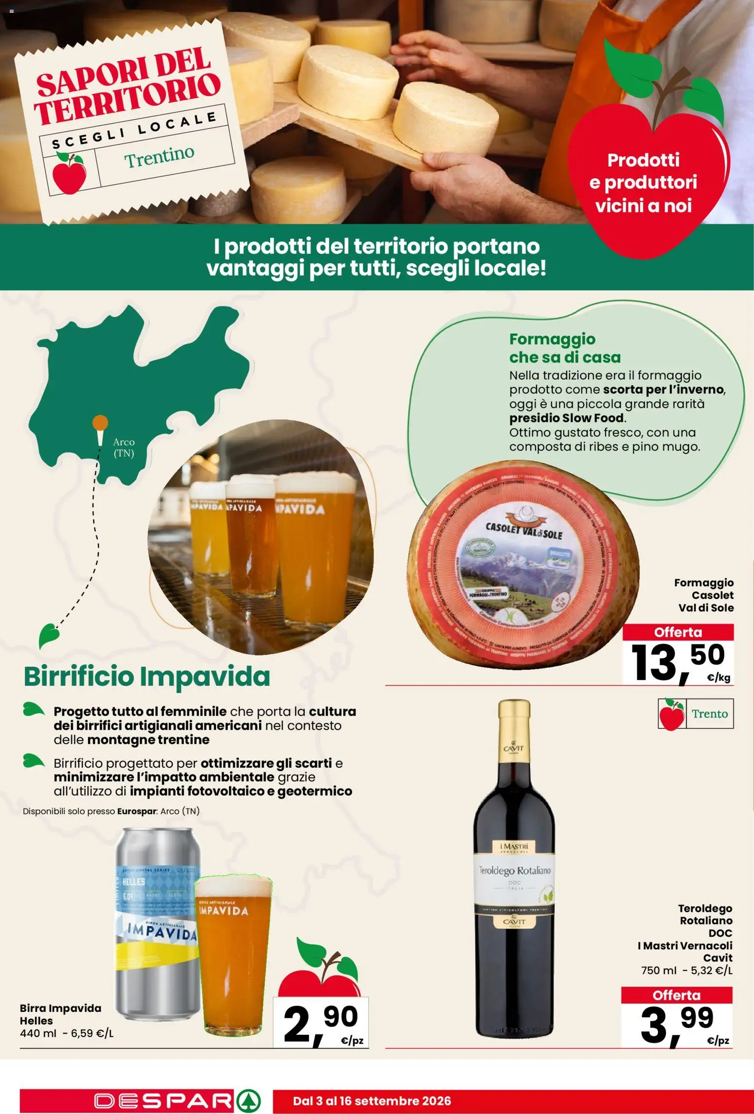 Volantino Despar del 03/09/2026 | Pagina: 8 | Prodotti: Porta, Birra, Formaggio