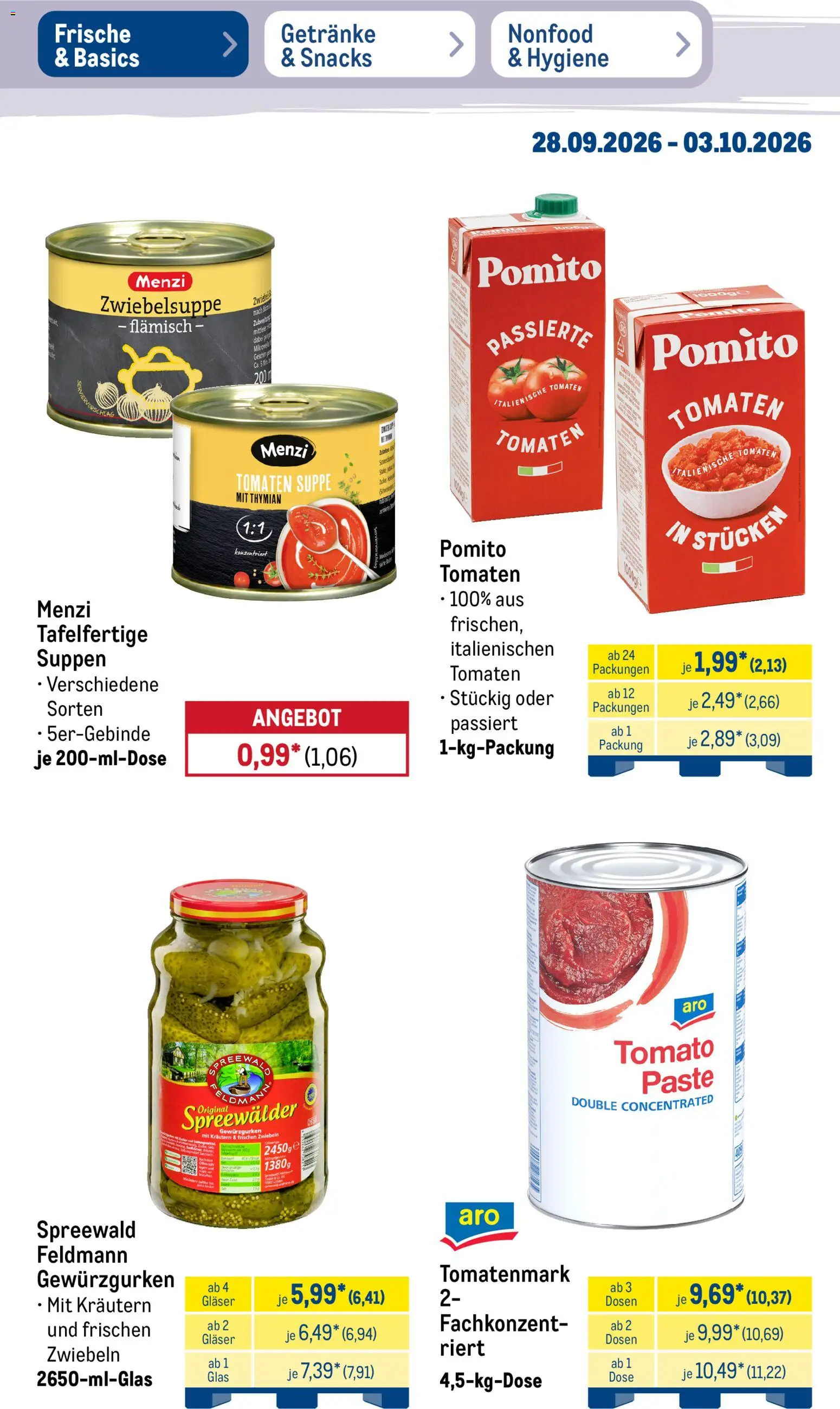 Metro NonFood-Angebote – gültig ab 28.09.2026 | Seite: 47 | Produkte: Tomaten, Zwiebeln
