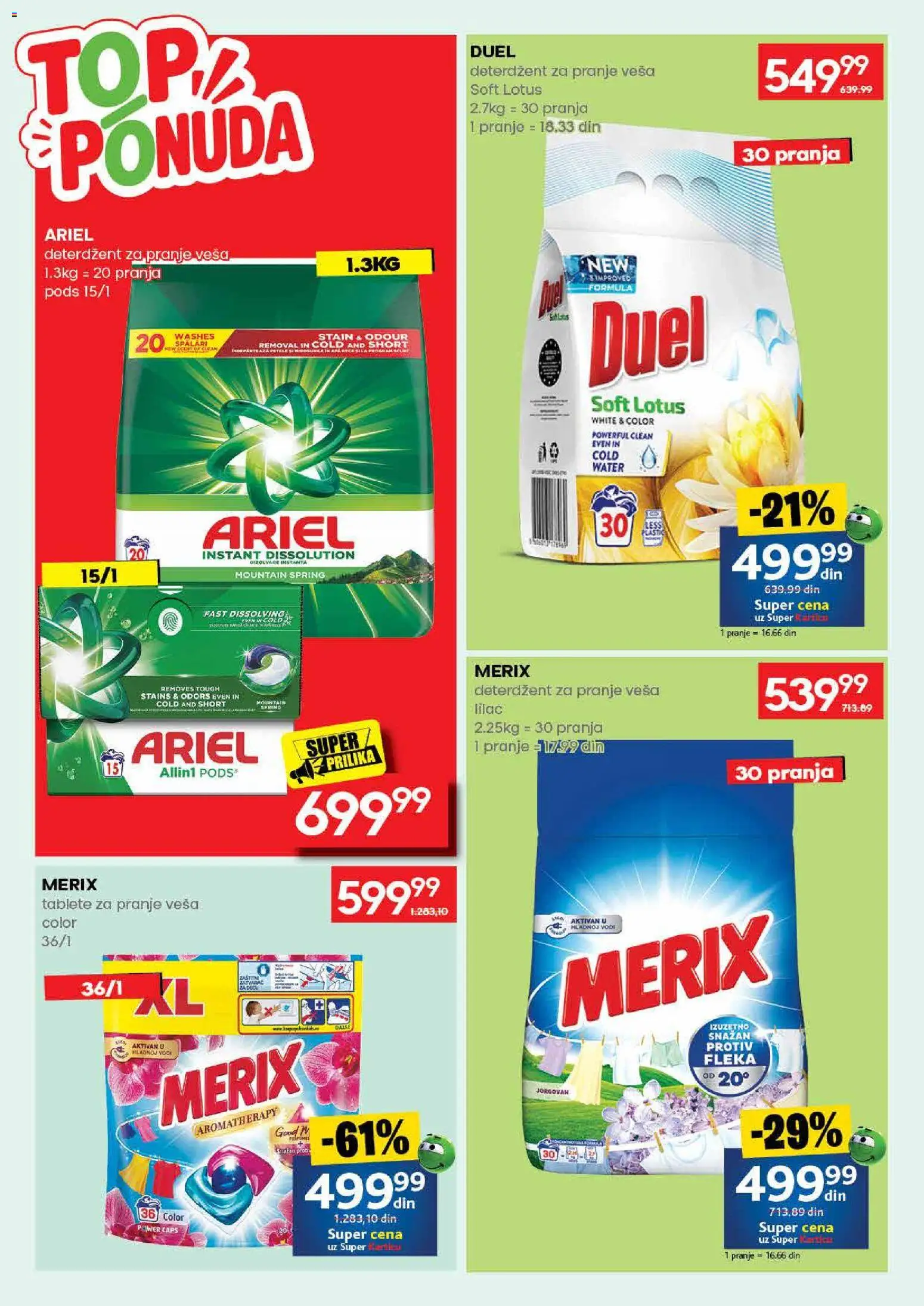 Roda katalog - važi od 31.08.2026 | Strana: 52 | Proizvode: Deterdžent, Ariel, Lotus