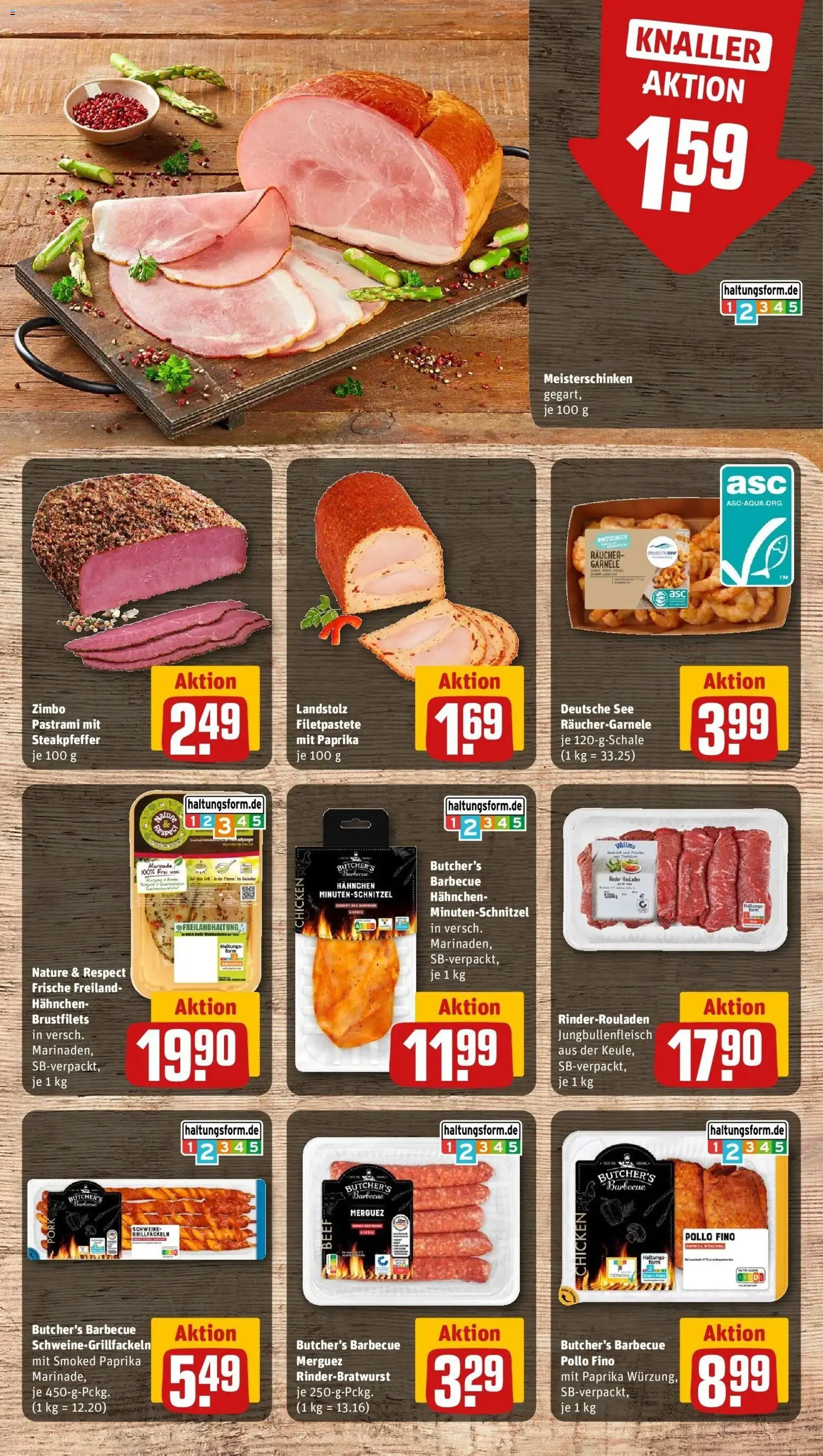 REWE Prospekt ab 31.08.2026 zum Blättern » Angebote | Seite: 8 | Produkte: Rinderrouladen, Hahnchen, Paprika