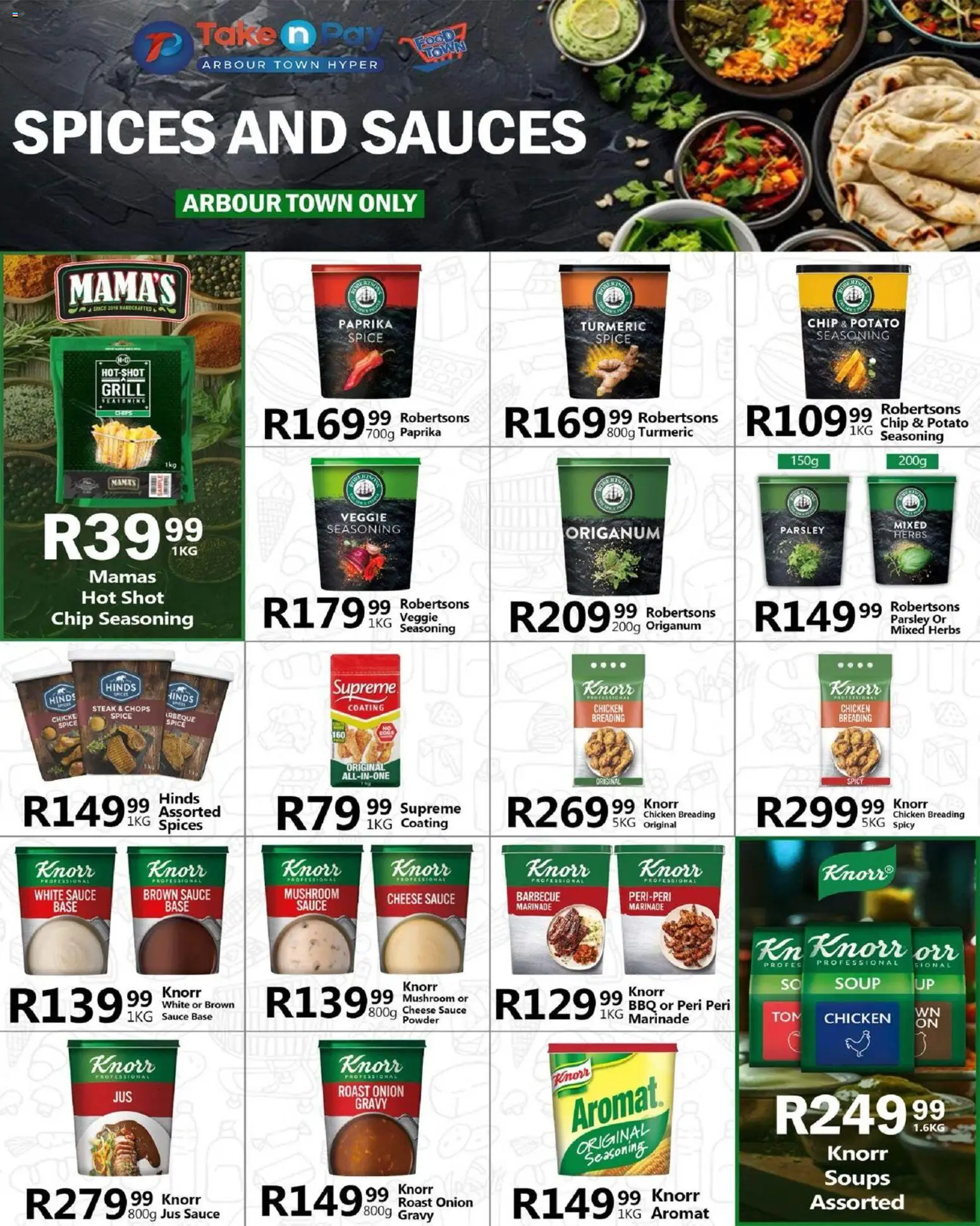 New Take n Pay catalogue – valid from 04.05.2026 | Page: 40 | Products: Chips, Seasoning, Gravy, Aromat