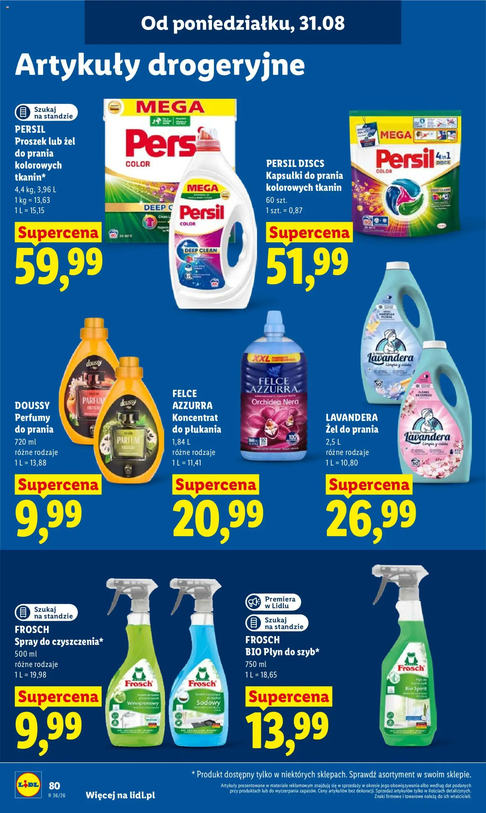 Lidl Polsko leták od 31.08.2026 | Strana: 82 | Produkty: Felce Azzurra, Persil