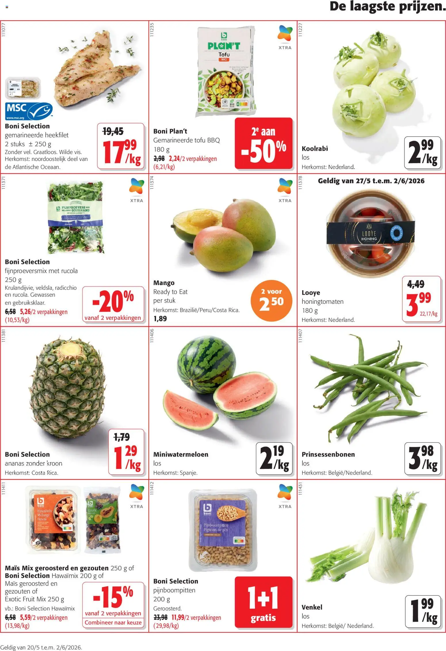{H1} | Pagina: 10 | Producten: Ananas, Maïs, Pin, Rucola