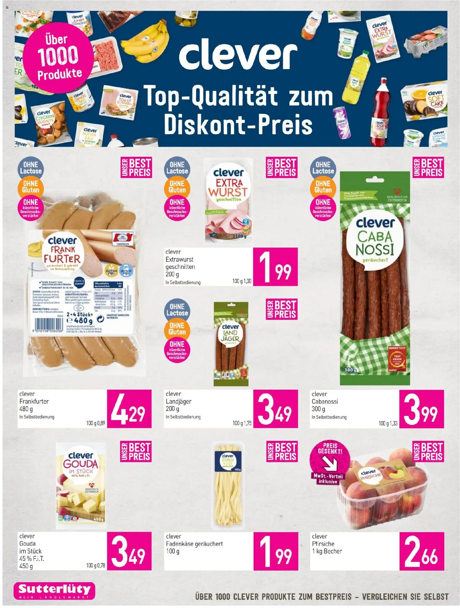 Sutterlüty Flugblatt gültig ab 02.07.2026 | Seite: 12 | Produkte: Wurst, Butter, Käse, Schinken