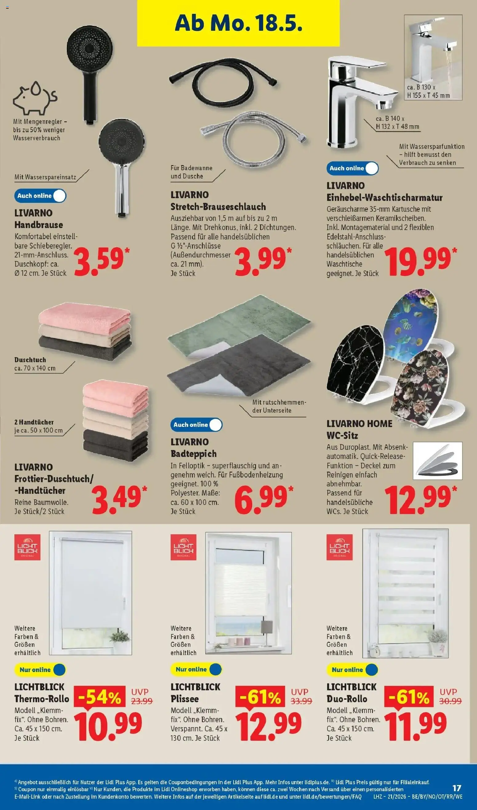 Lidl Prospekt Künzell – gültig ab 17.05.2026 | Seite: 35 | Produkte: Dusche, Duschkopf