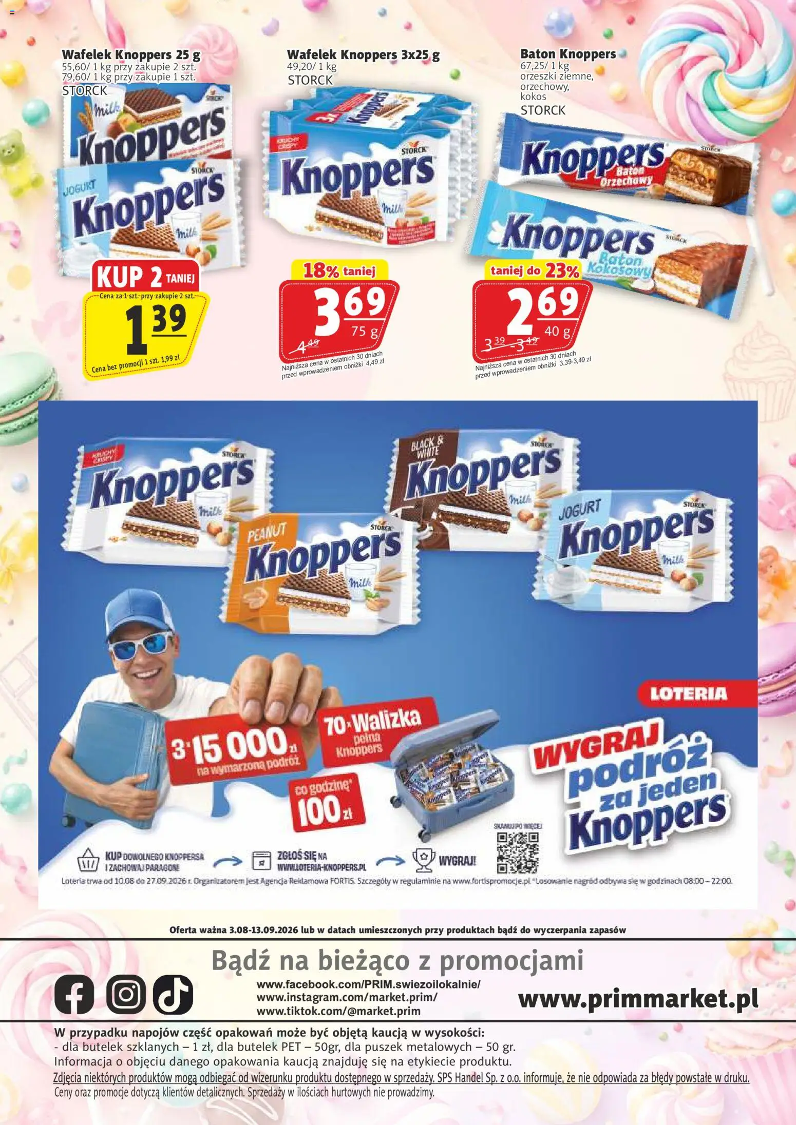 Prim Market gazetka - Witaj Szkoło od 03.08.2026 | Strona: 20 | Produkty: Knoppers, Baton, Jogurt