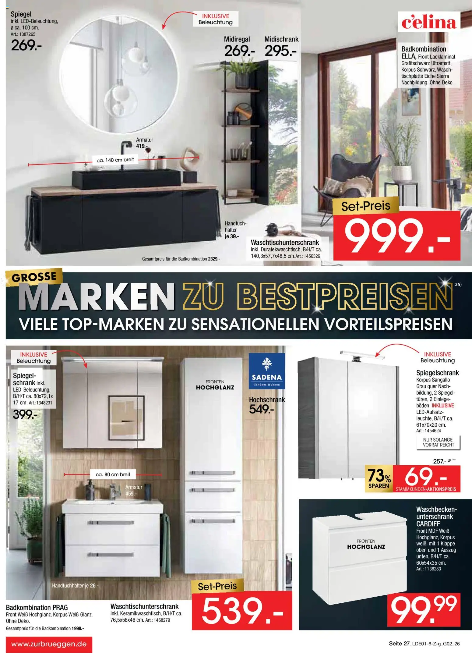 Zurbrüggen Große Marken-Sensation – gültig ab 31.01.2026 | Seite: 43 | Produkte: Schrank, Spiegel, Hochschrank, Midischrank
