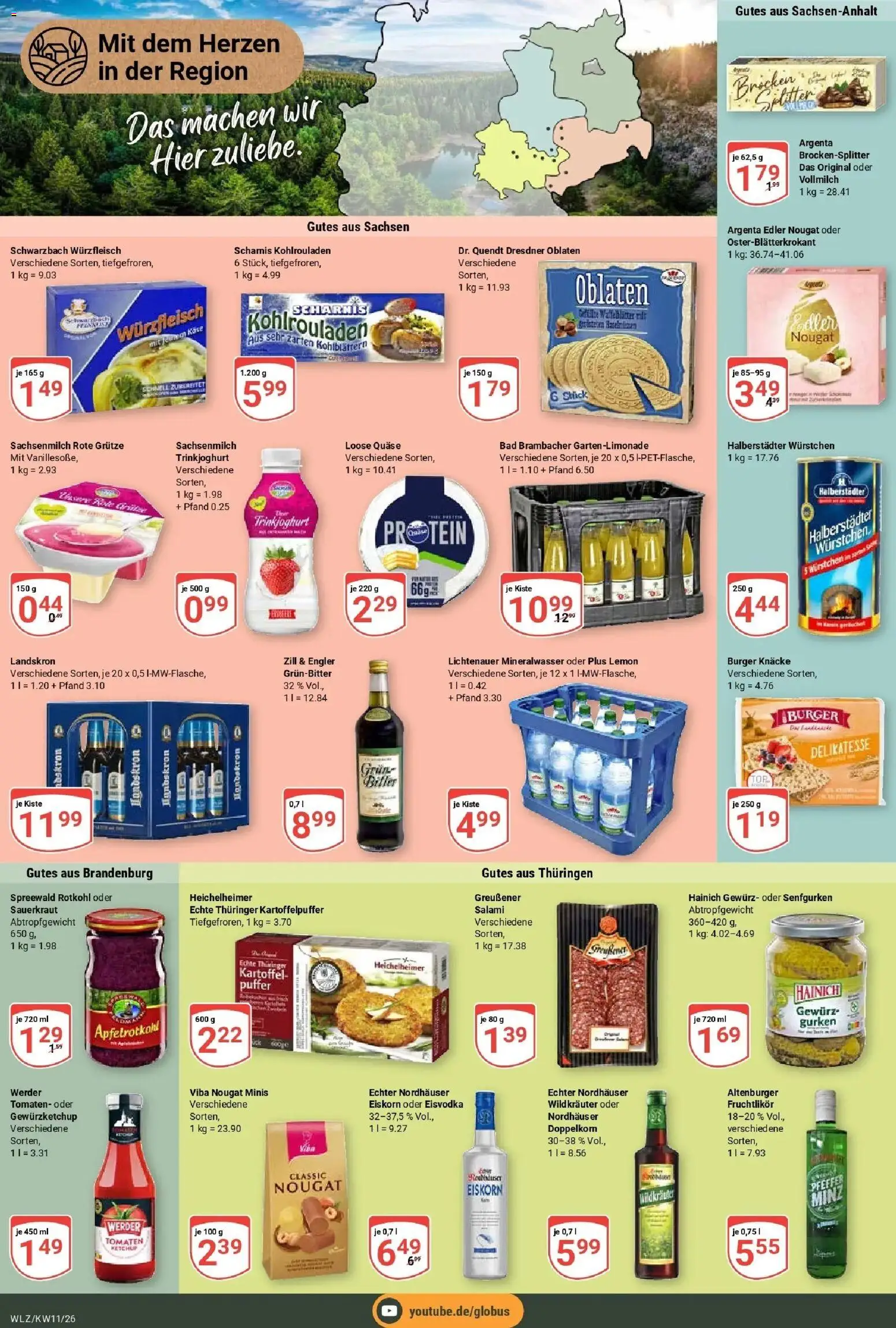 Globus prospekt Weischlitz	 – gültig ab 09.03.2026 | Seite: 14 | Produkte: Käse, Burger, Trinkjoghurt, Salami
