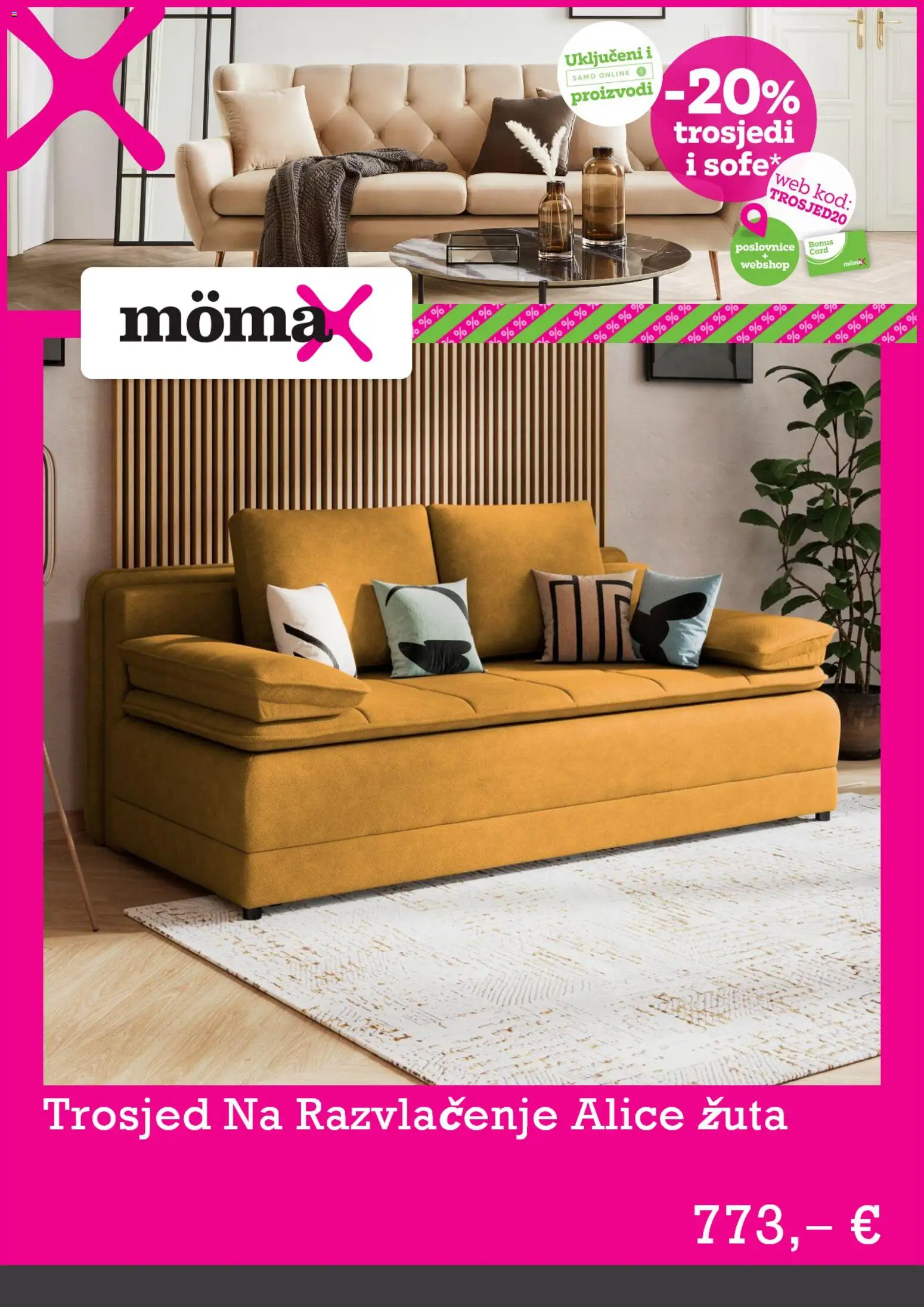Mömax katalog | vrijedi od 12.05.2026 | Stranica: 7 | Proizvodi: Trosjed